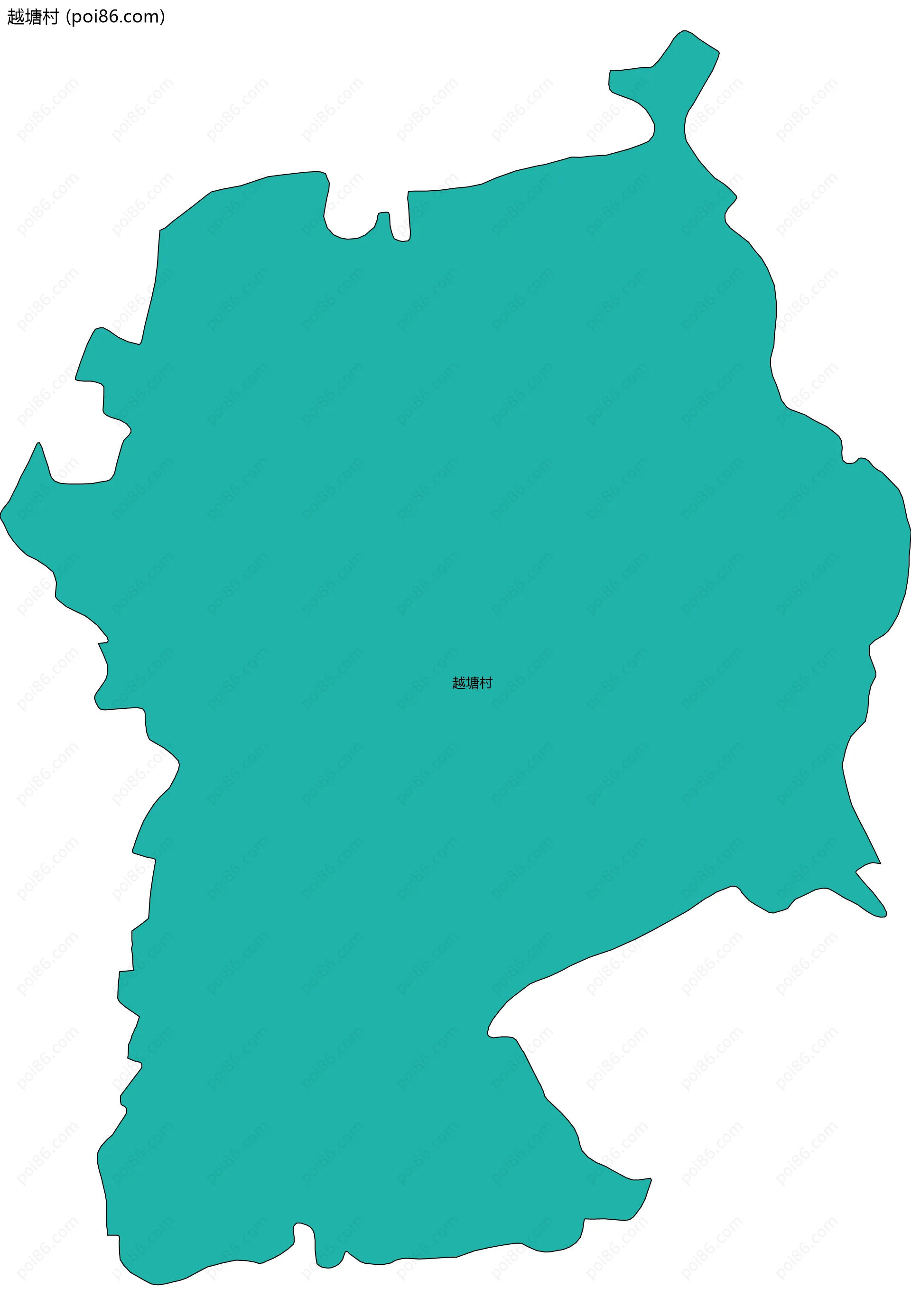 越塘村边界地图