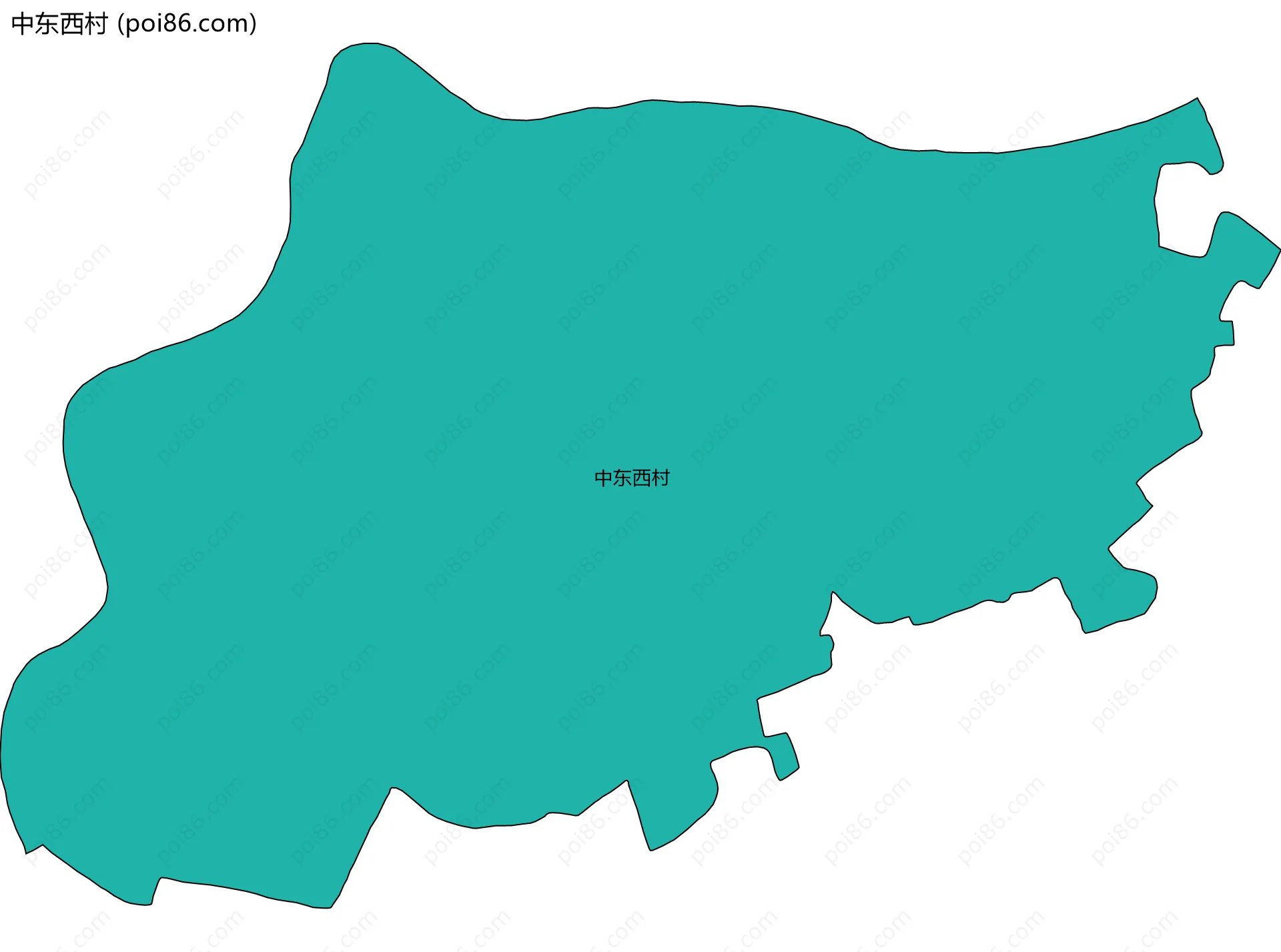 中东西村边界地图