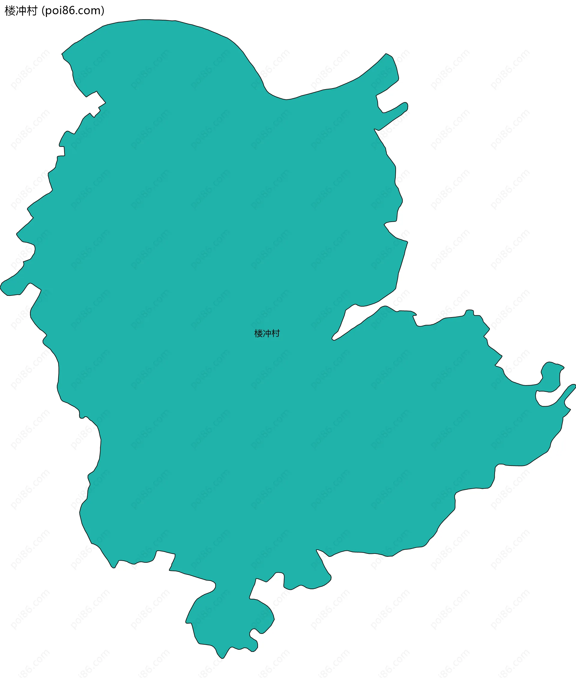 楼冲村边界地图