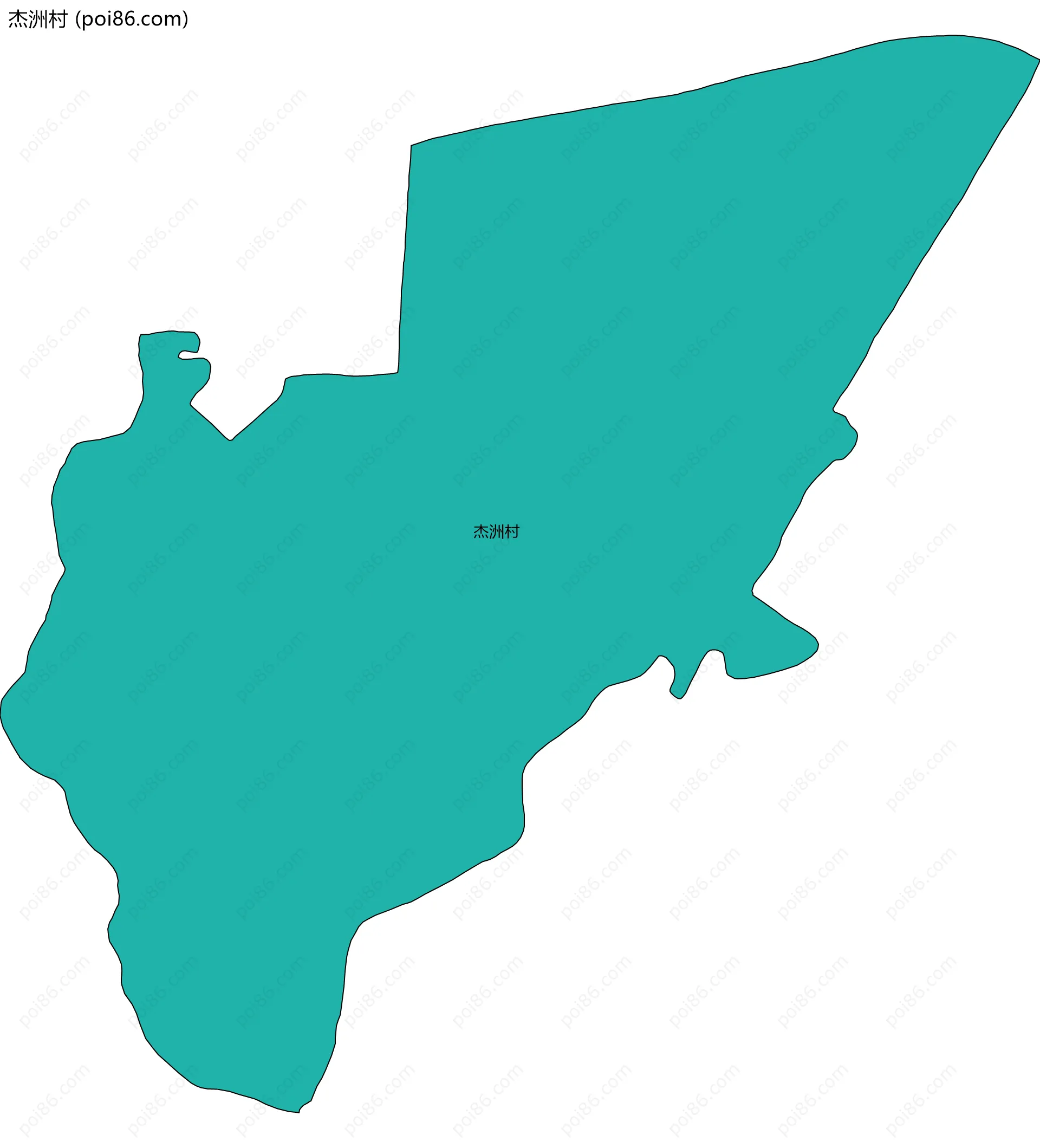 杰洲村边界地图