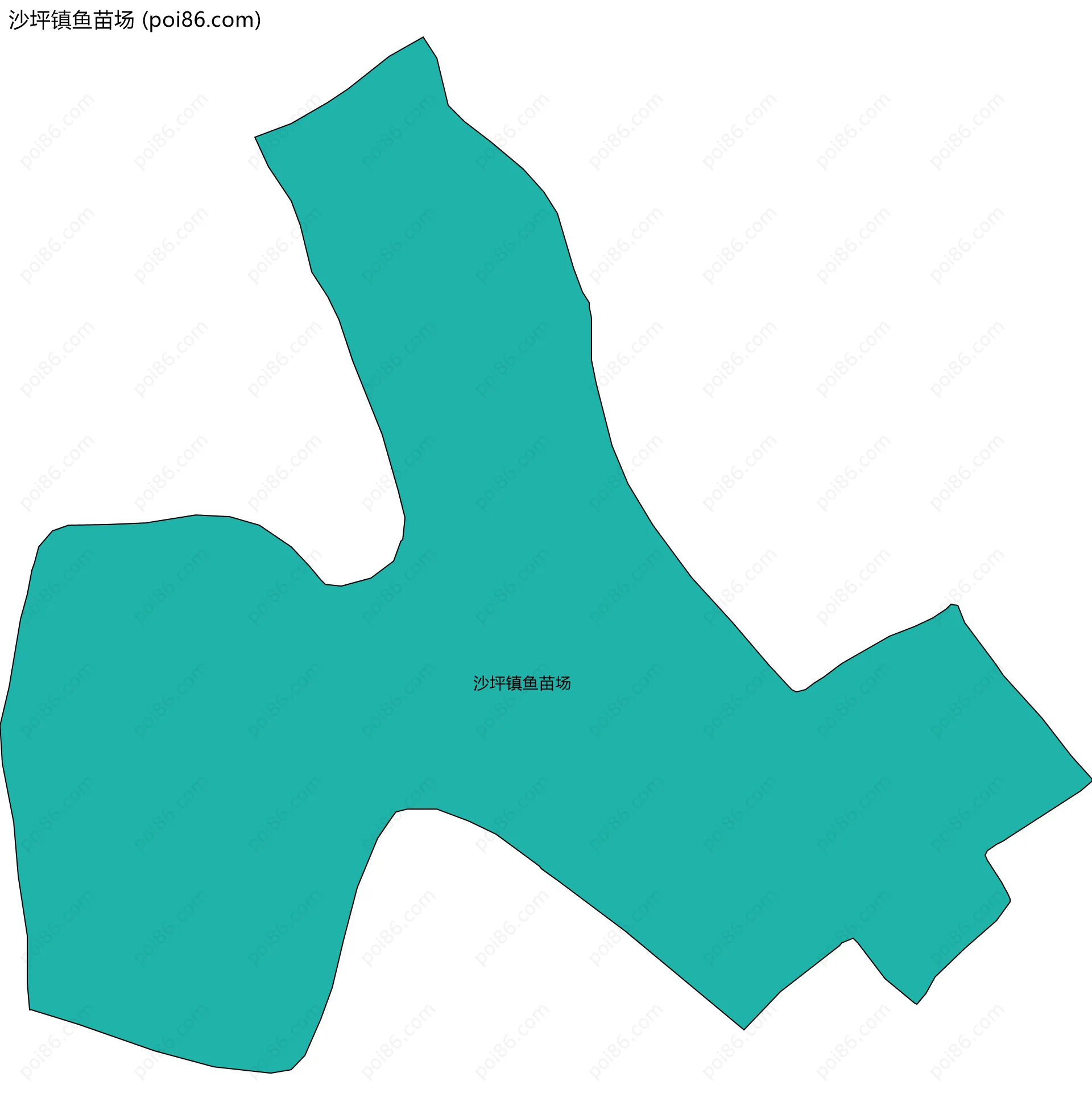 沙坪镇鱼苗场边界地图