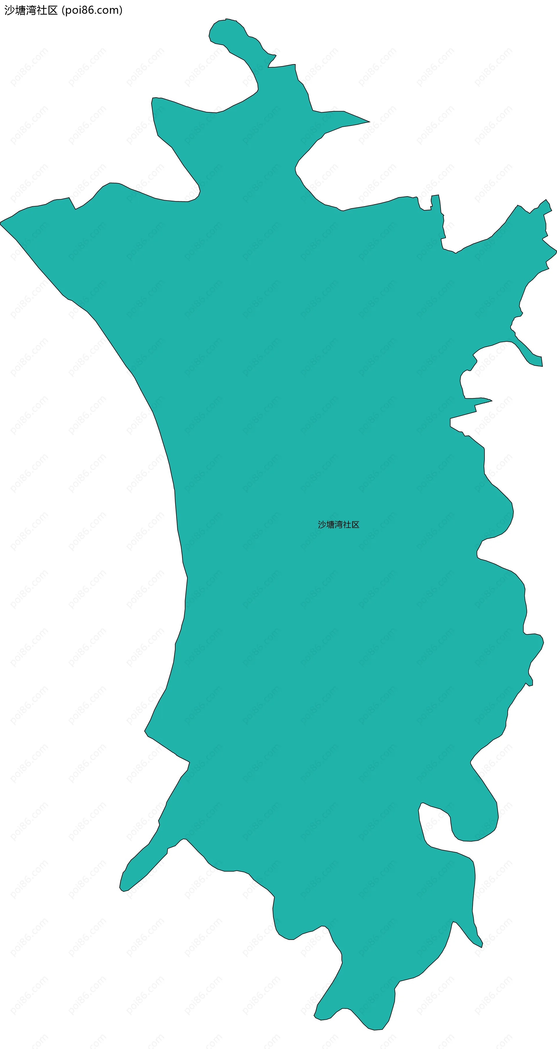 沙塘湾社区边界地图