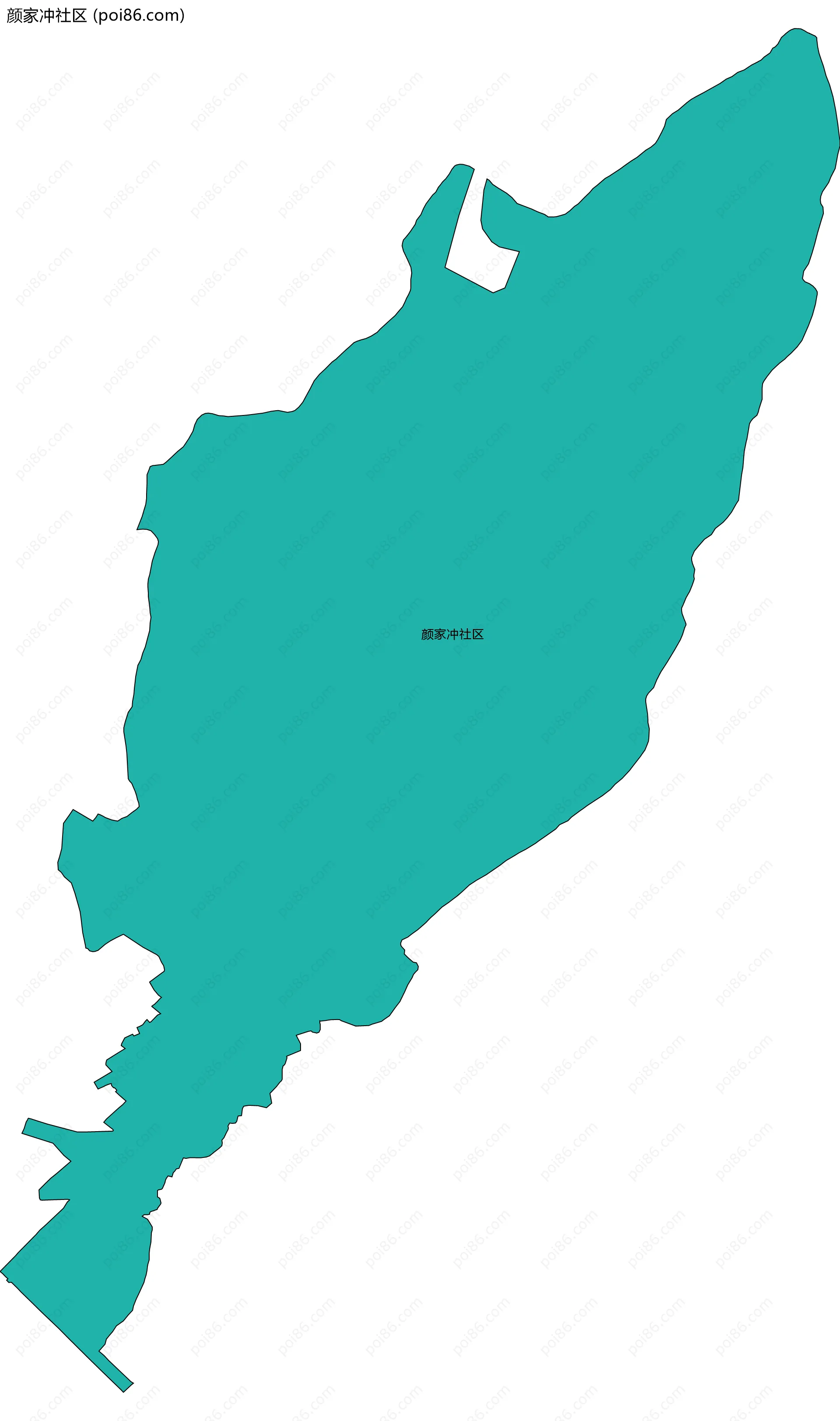 颜家冲社区边界地图