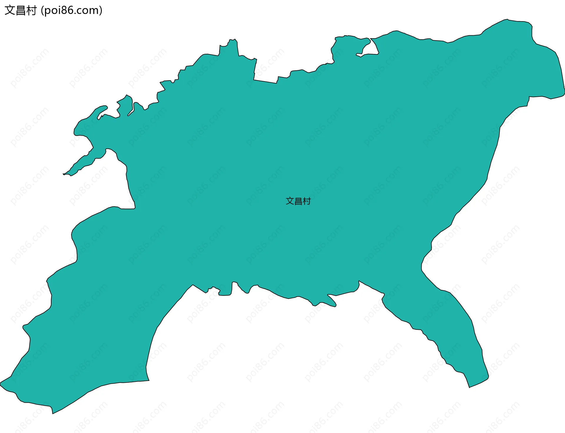文昌村边界地图