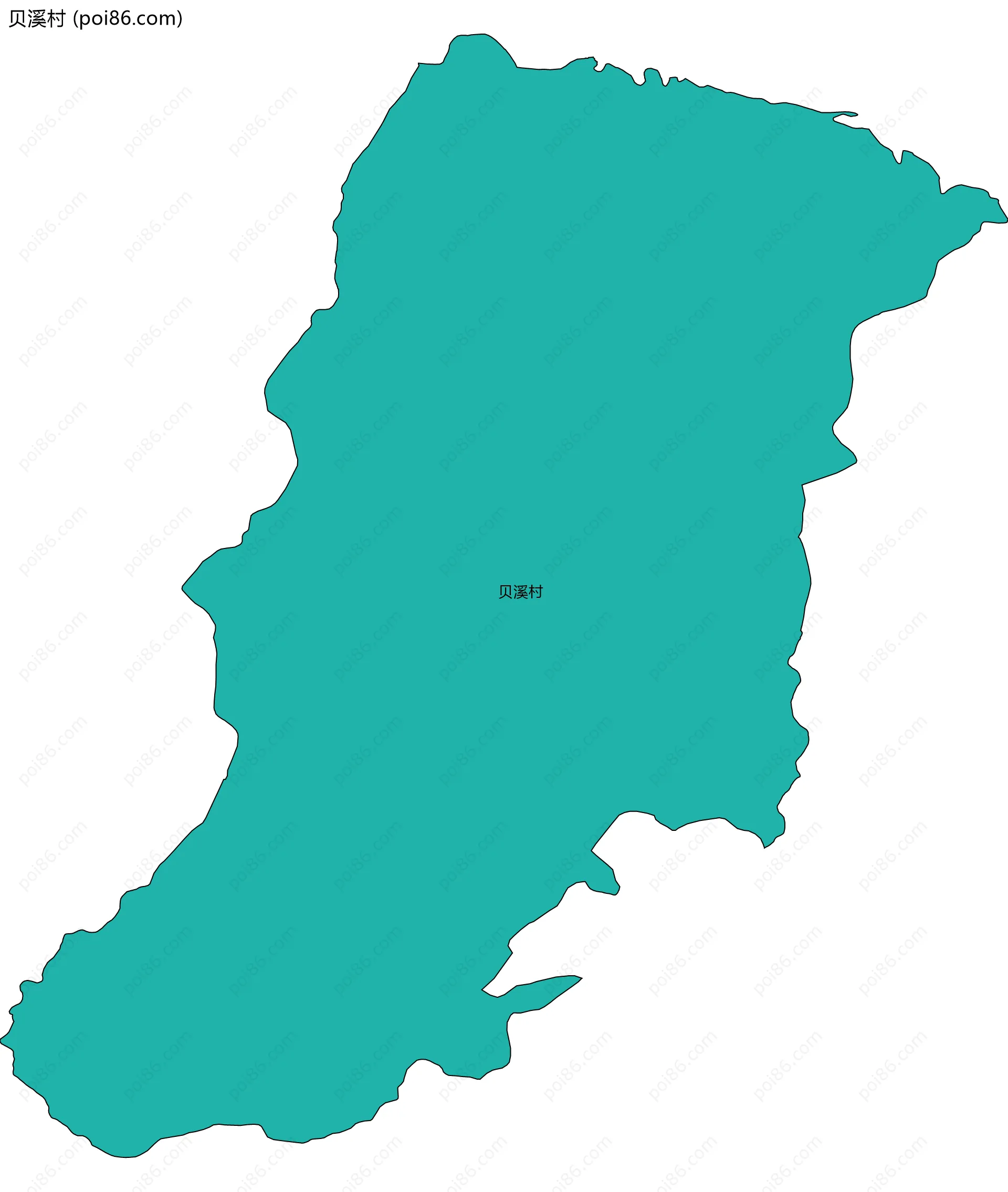 贝溪村边界地图