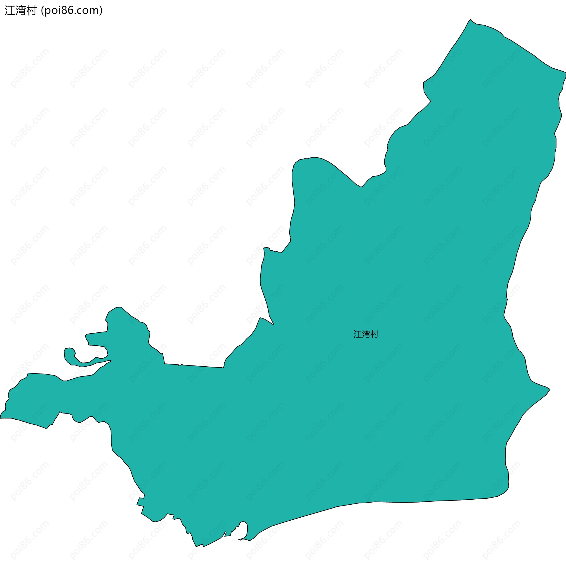 江湾村边界地图