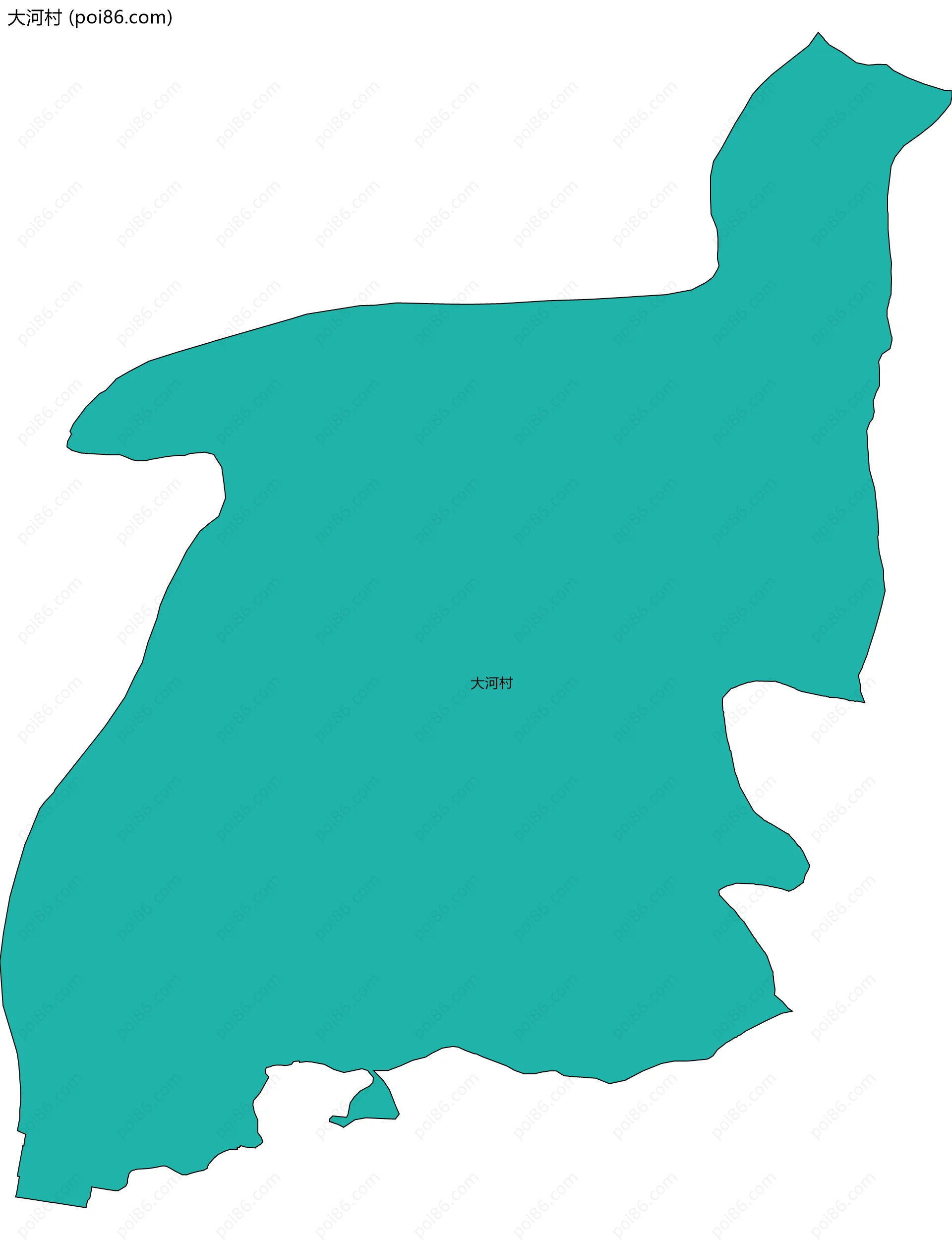 大河村边界地图