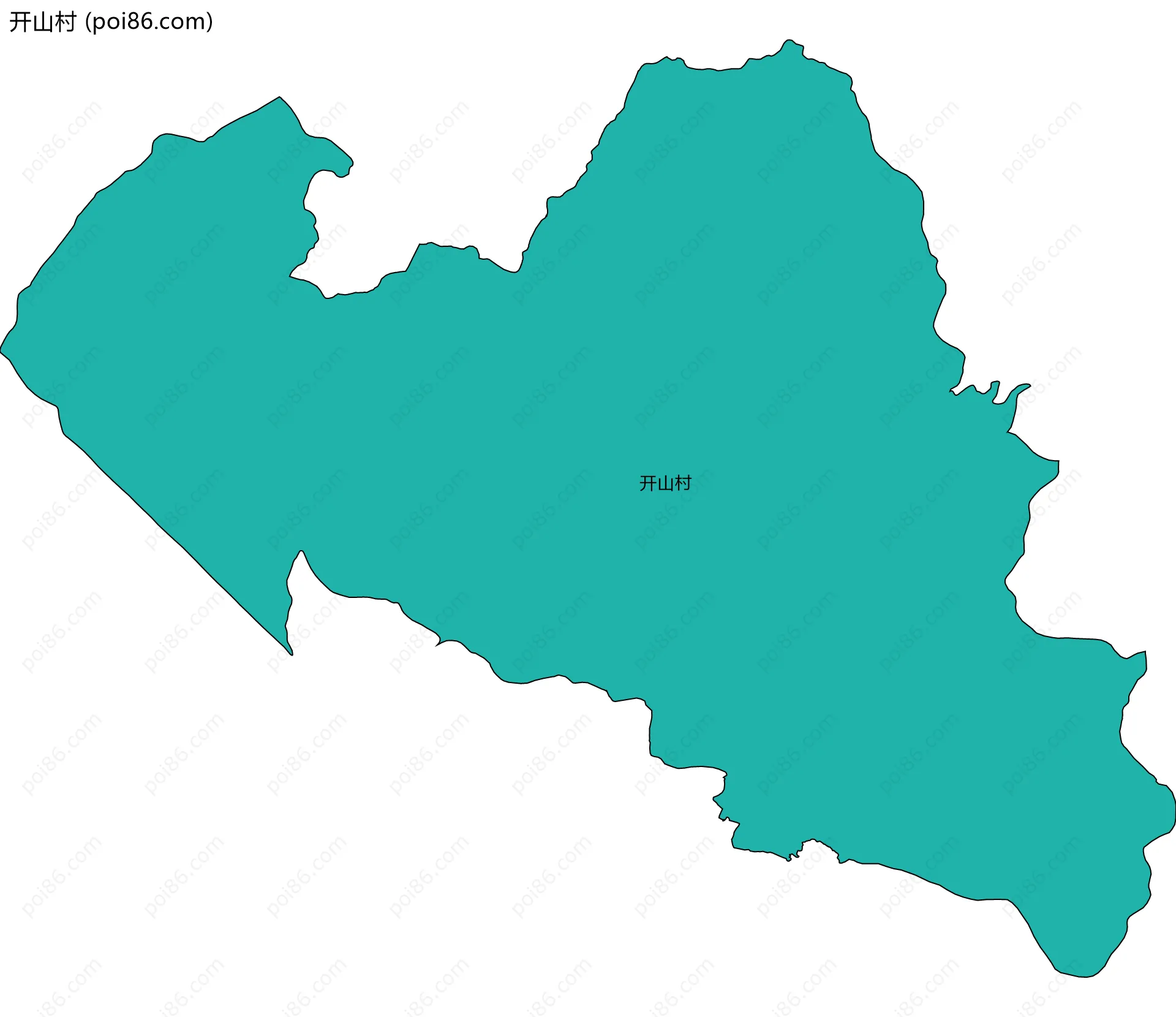 开山村边界地图