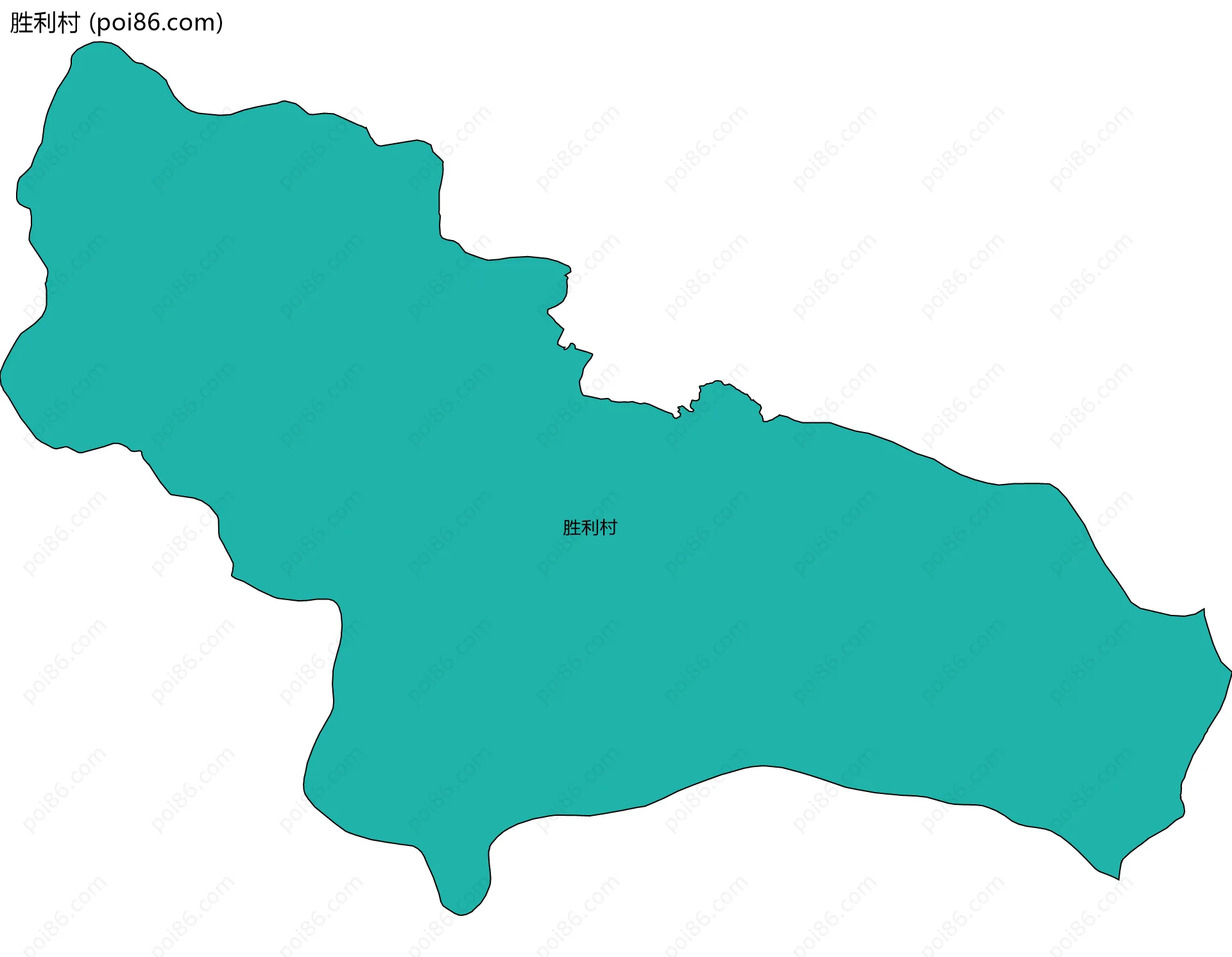 胜利村边界地图
