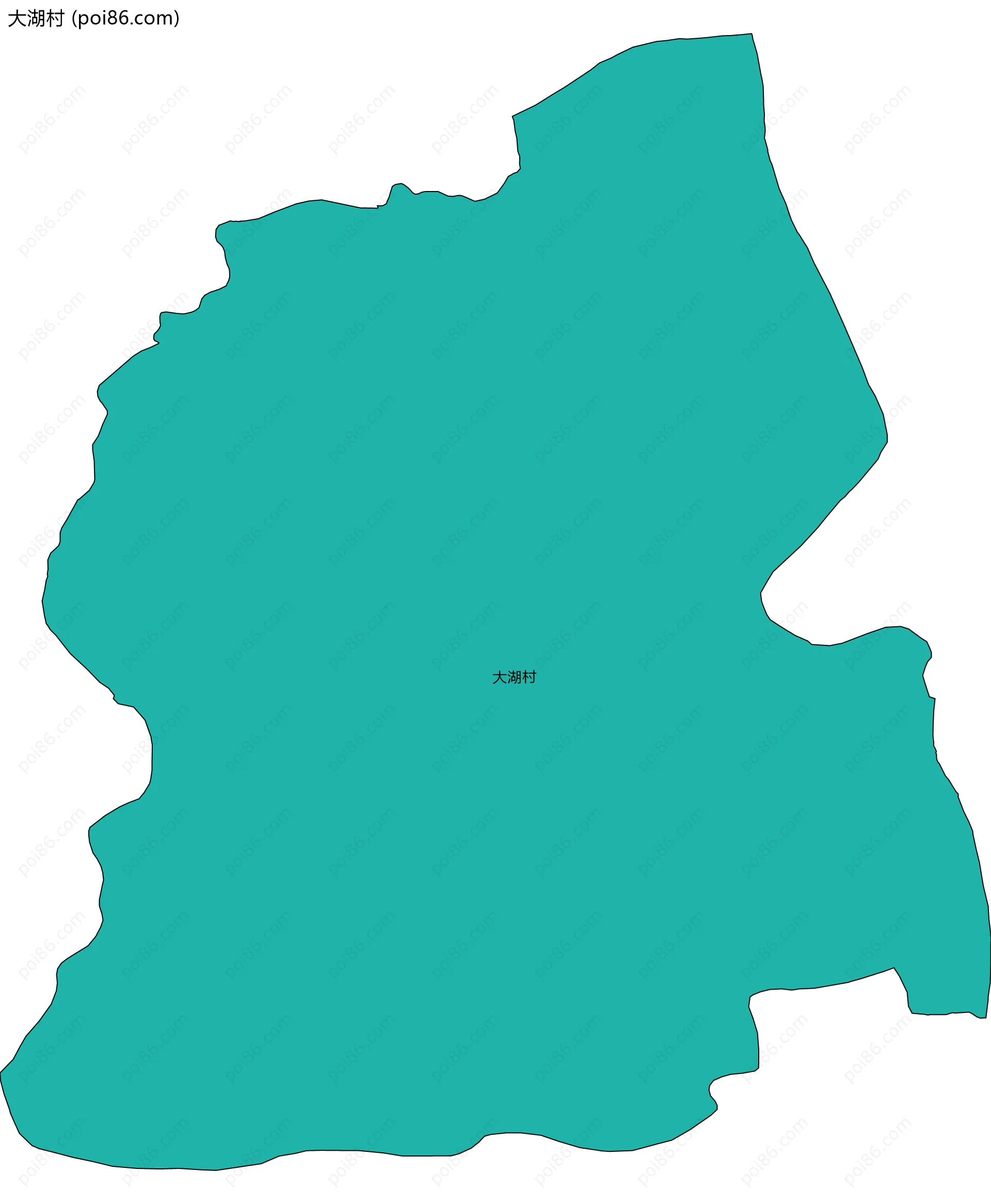 大湖村边界地图