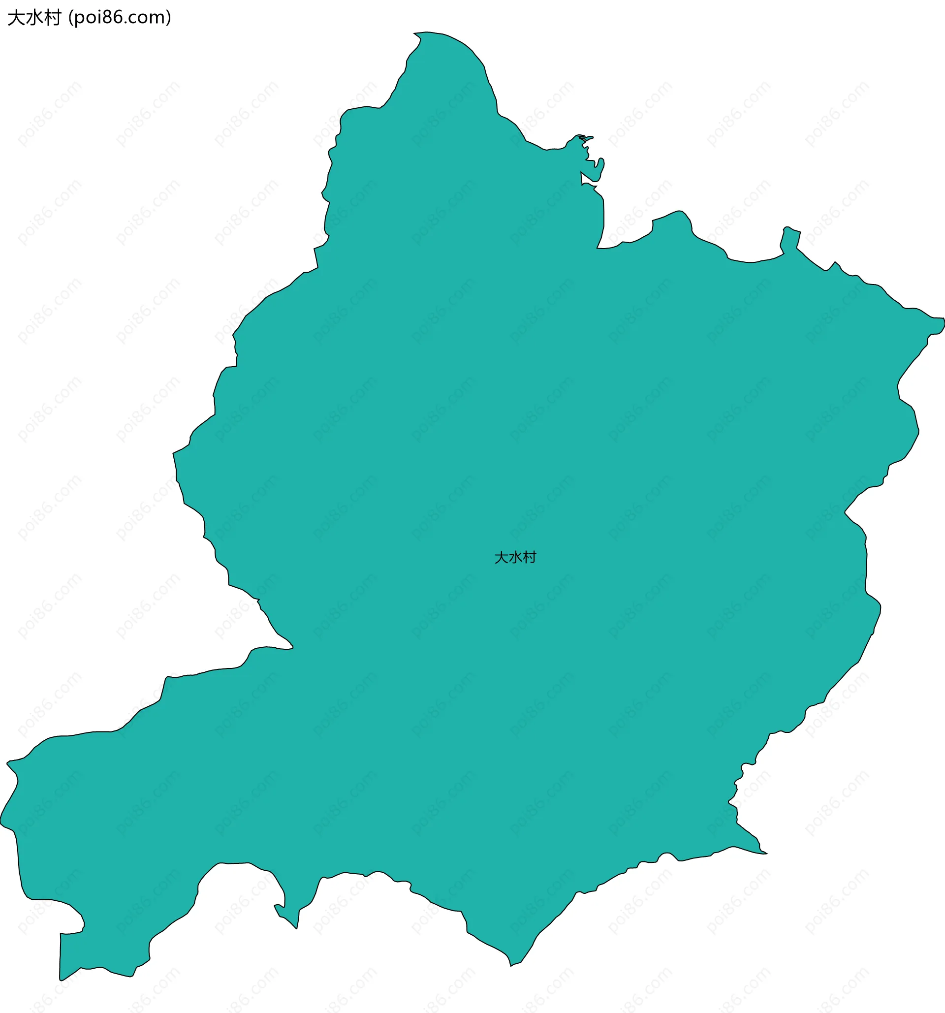 大水村边界地图
