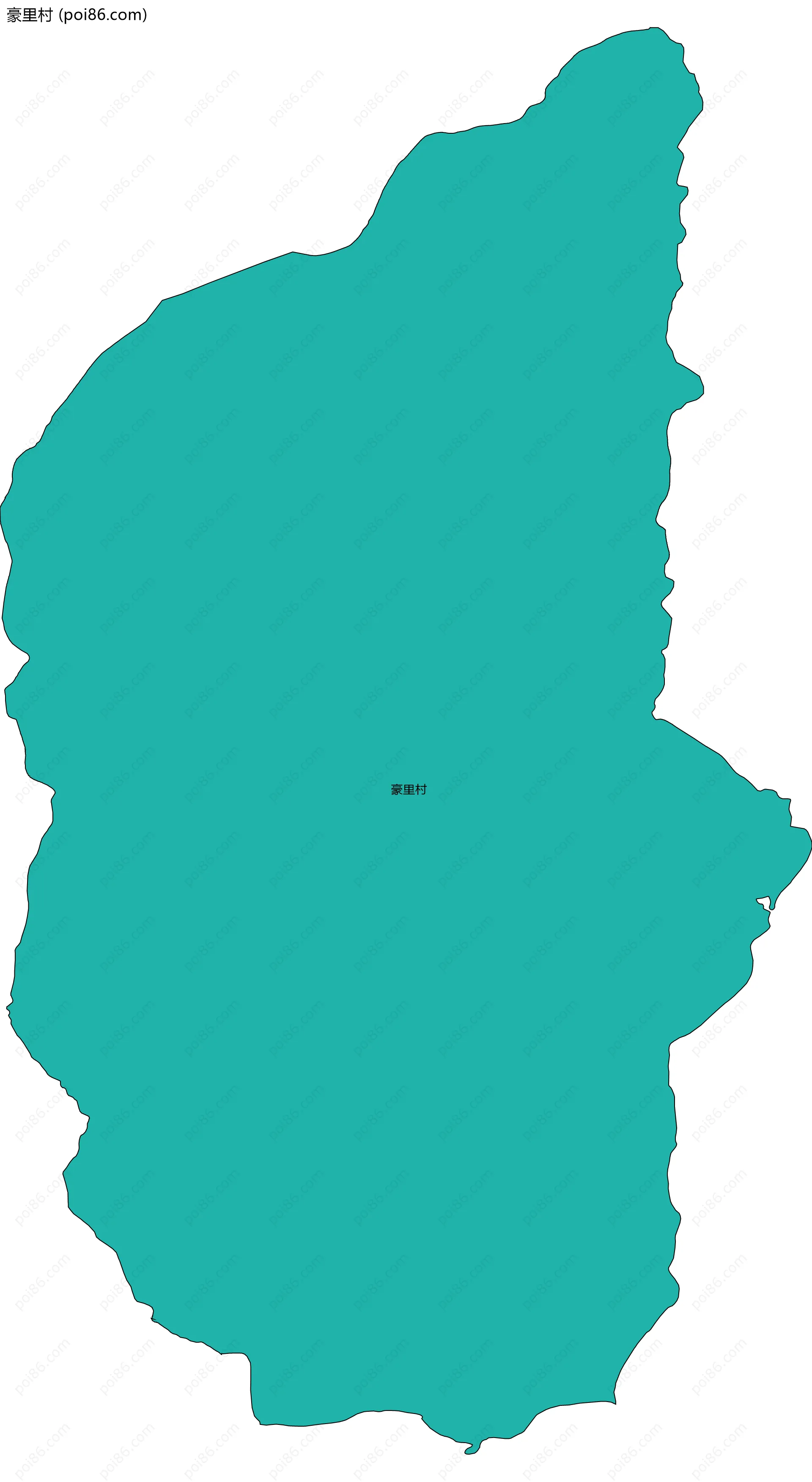 豪里村边界地图