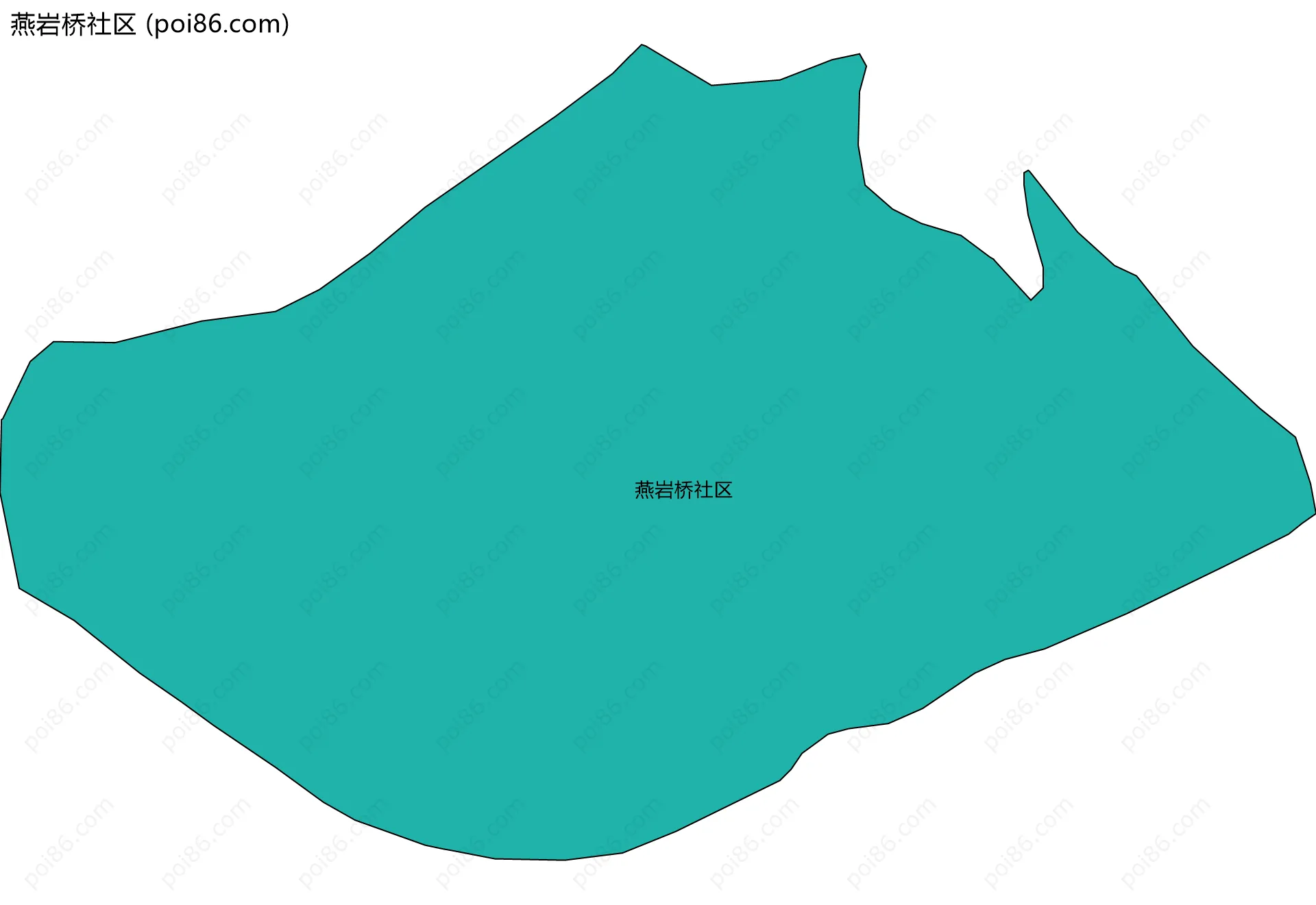 燕岩桥社区边界地图