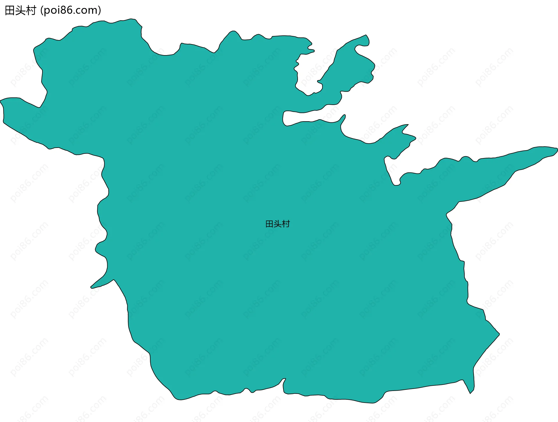 田头村边界地图
