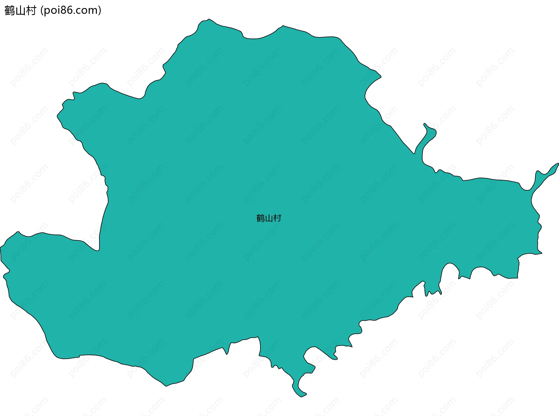 鹤山村边界地图