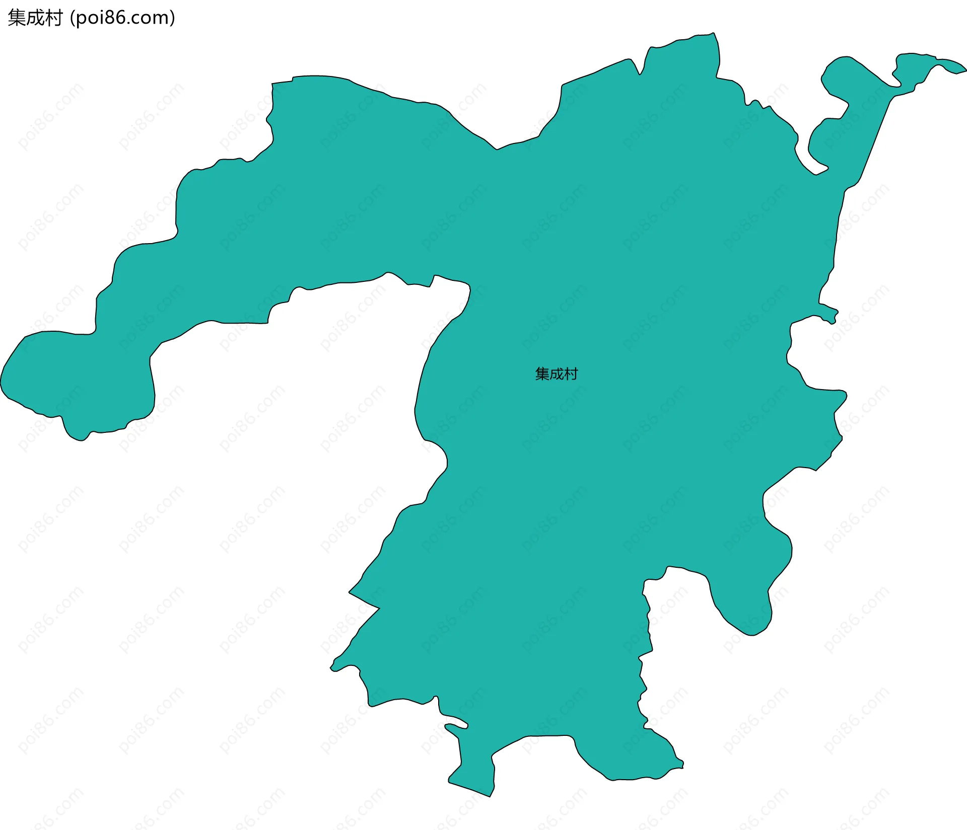 集成村边界地图