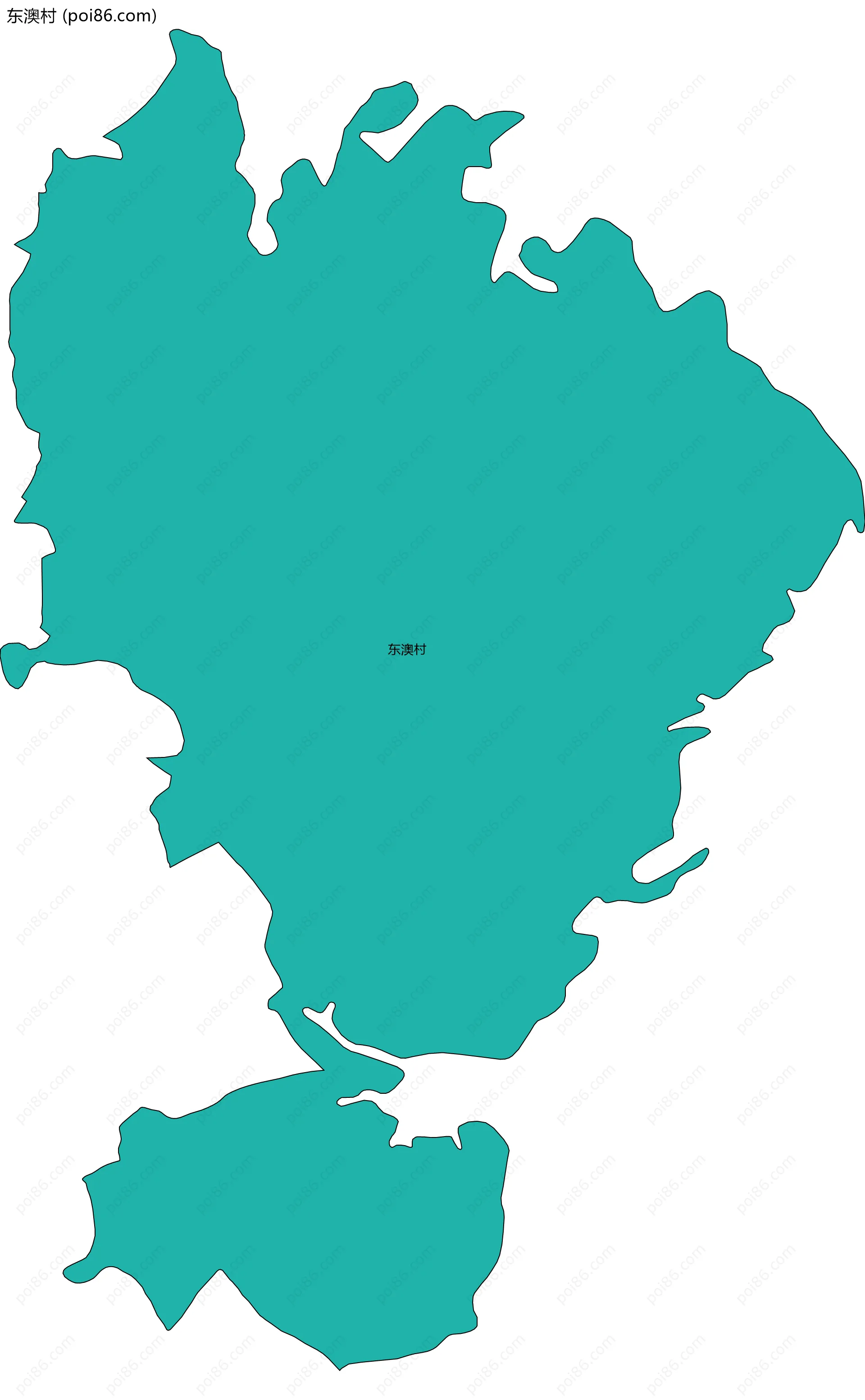 东澳村边界地图