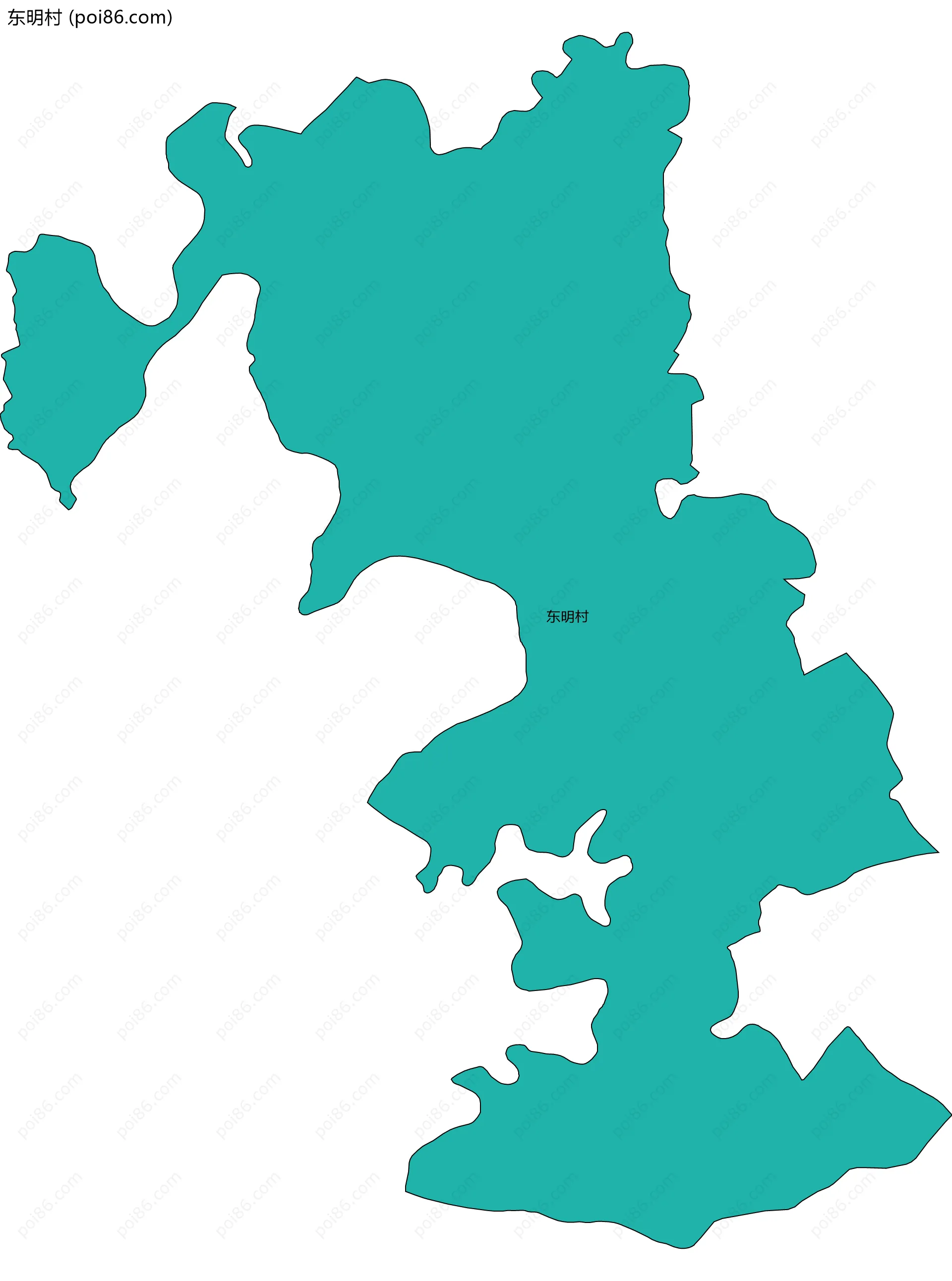 东明村边界地图