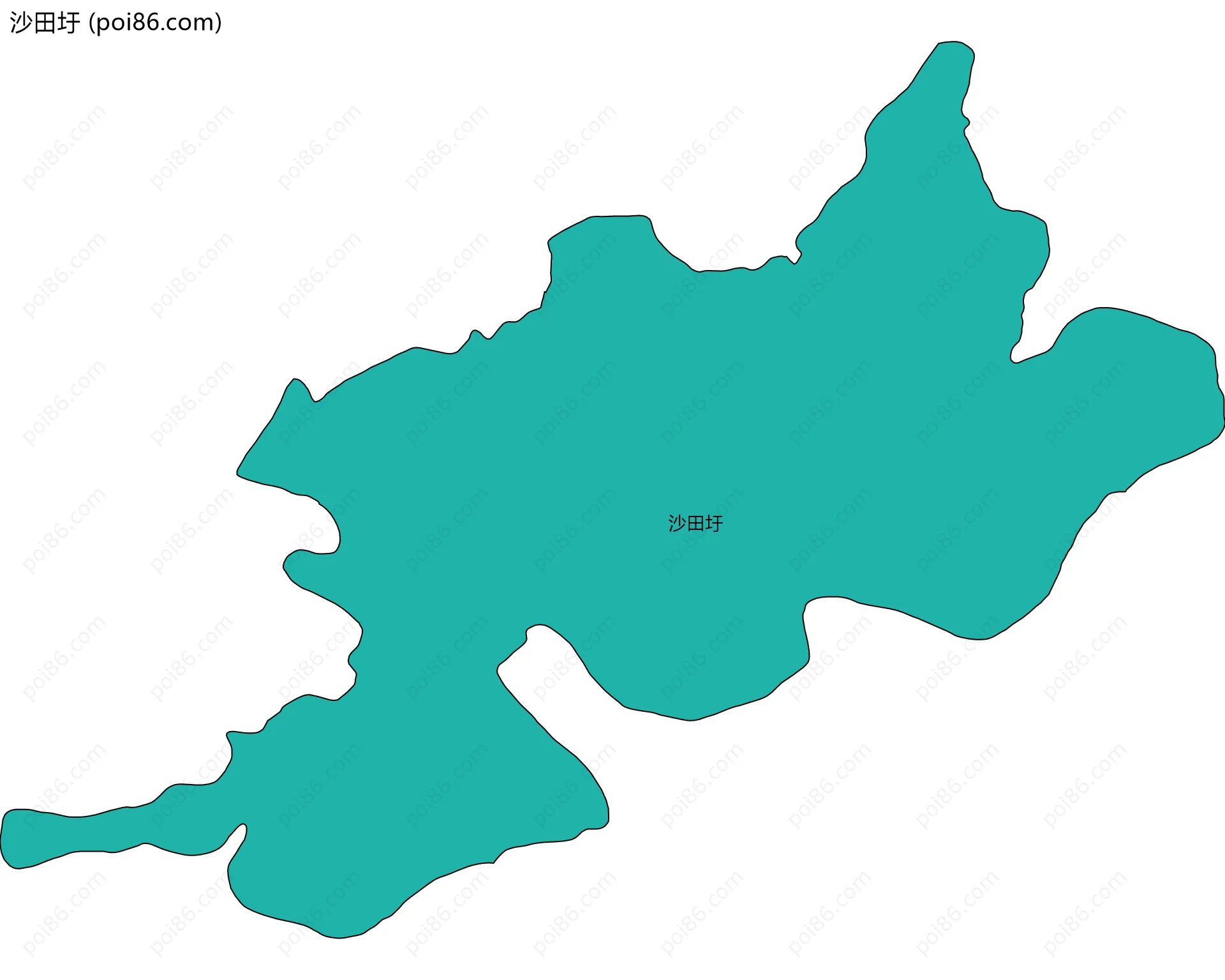 沙田圩边界地图