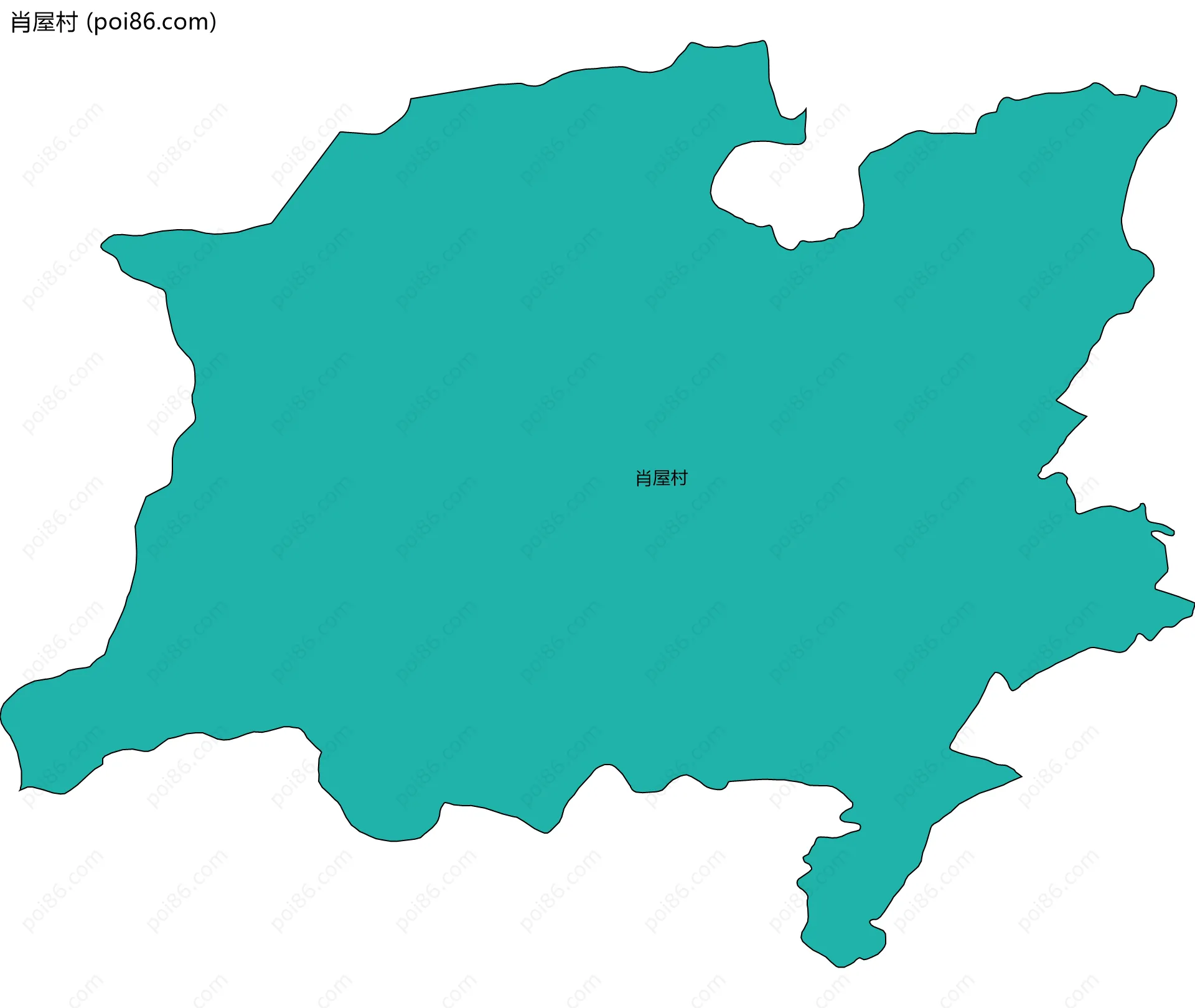 肖屋村边界地图