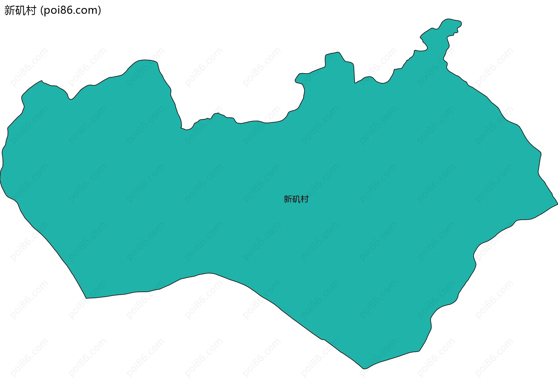 新矶村边界地图