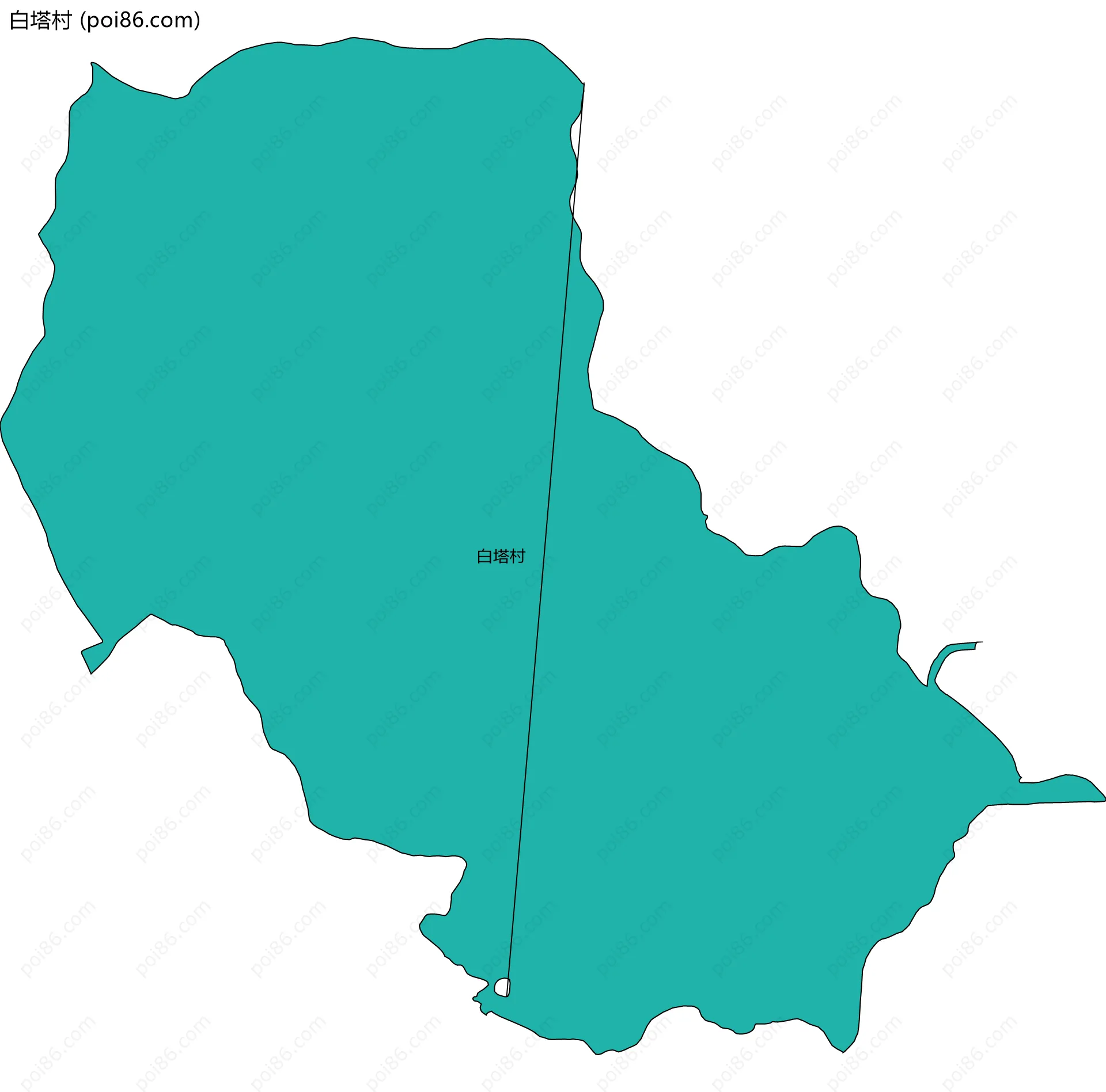 白塔村边界地图