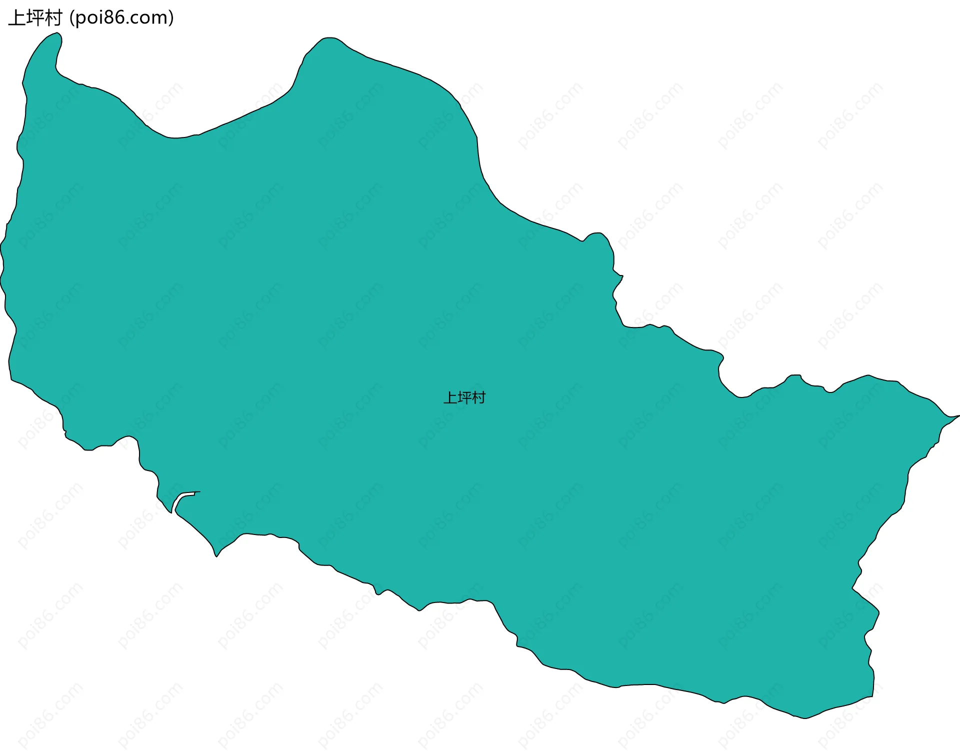 上坪村边界地图