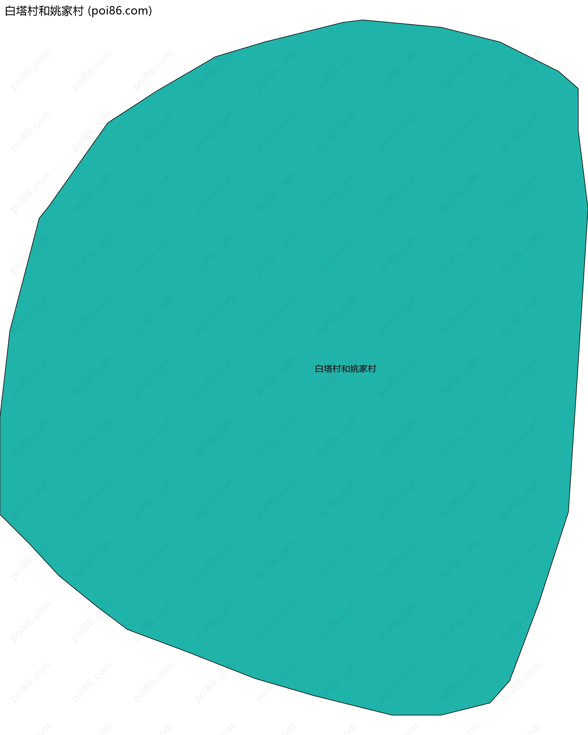 白塔村和姚家村边界地图