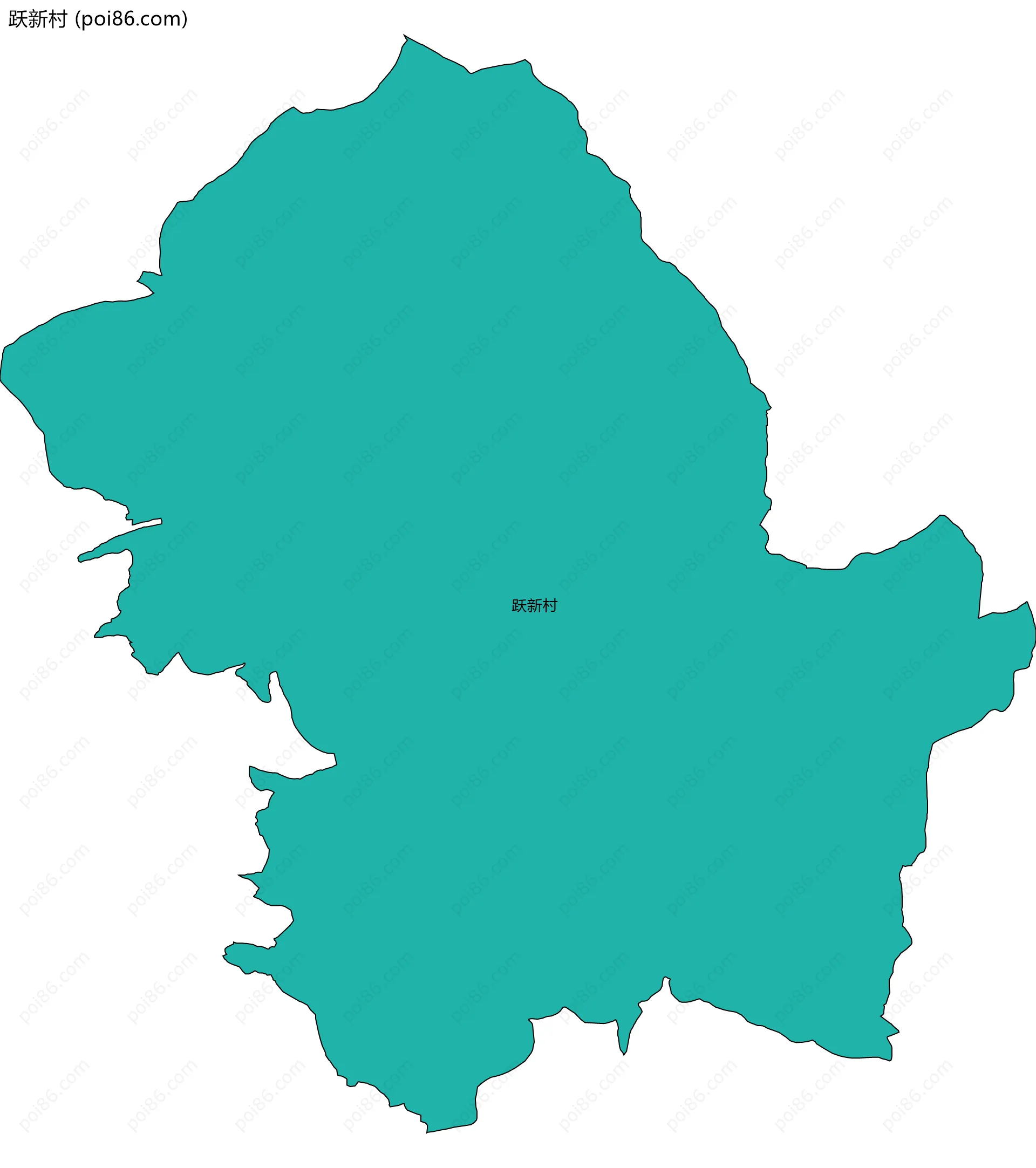 跃新村边界地图