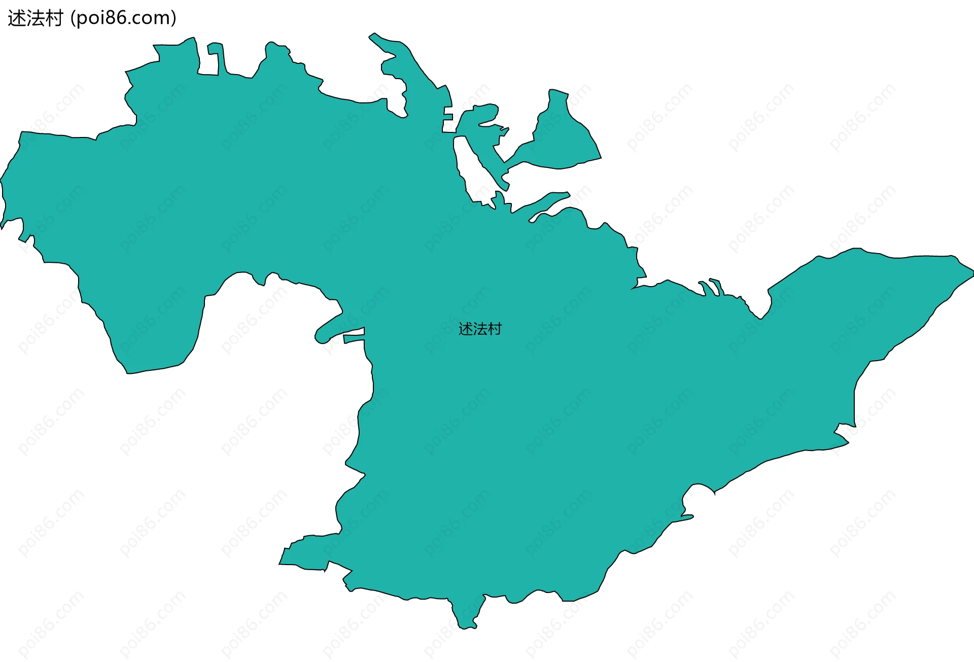 述法村边界地图