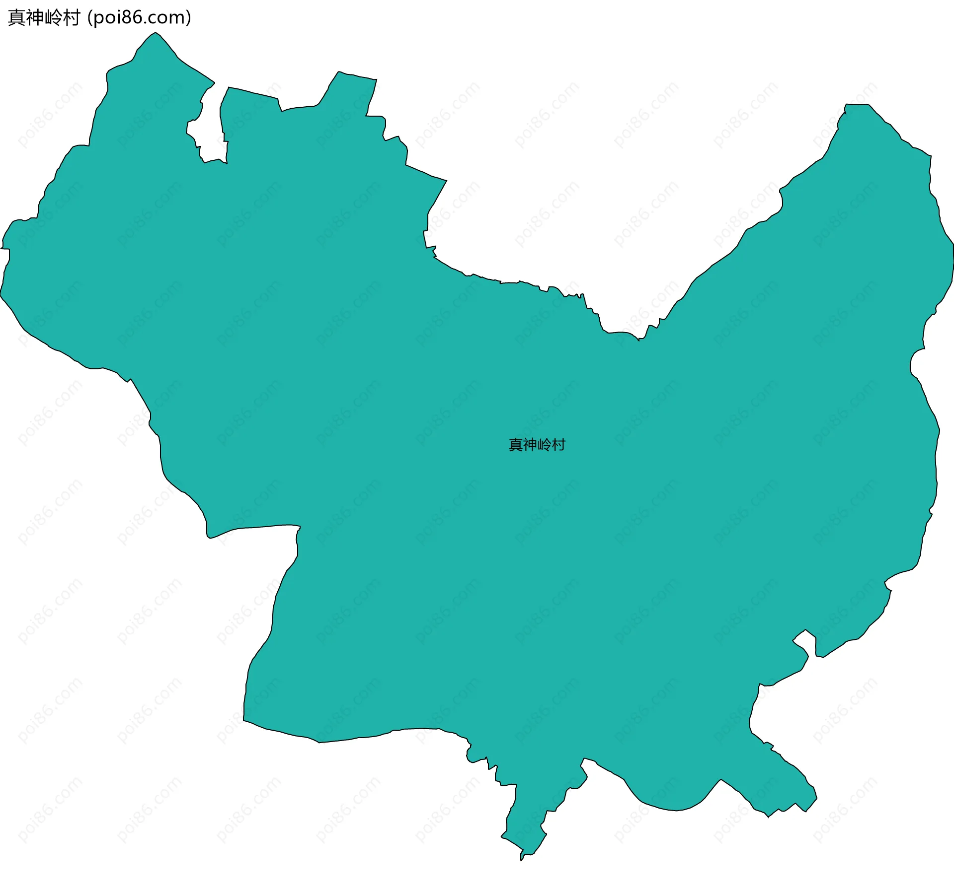 真神岭村边界地图
