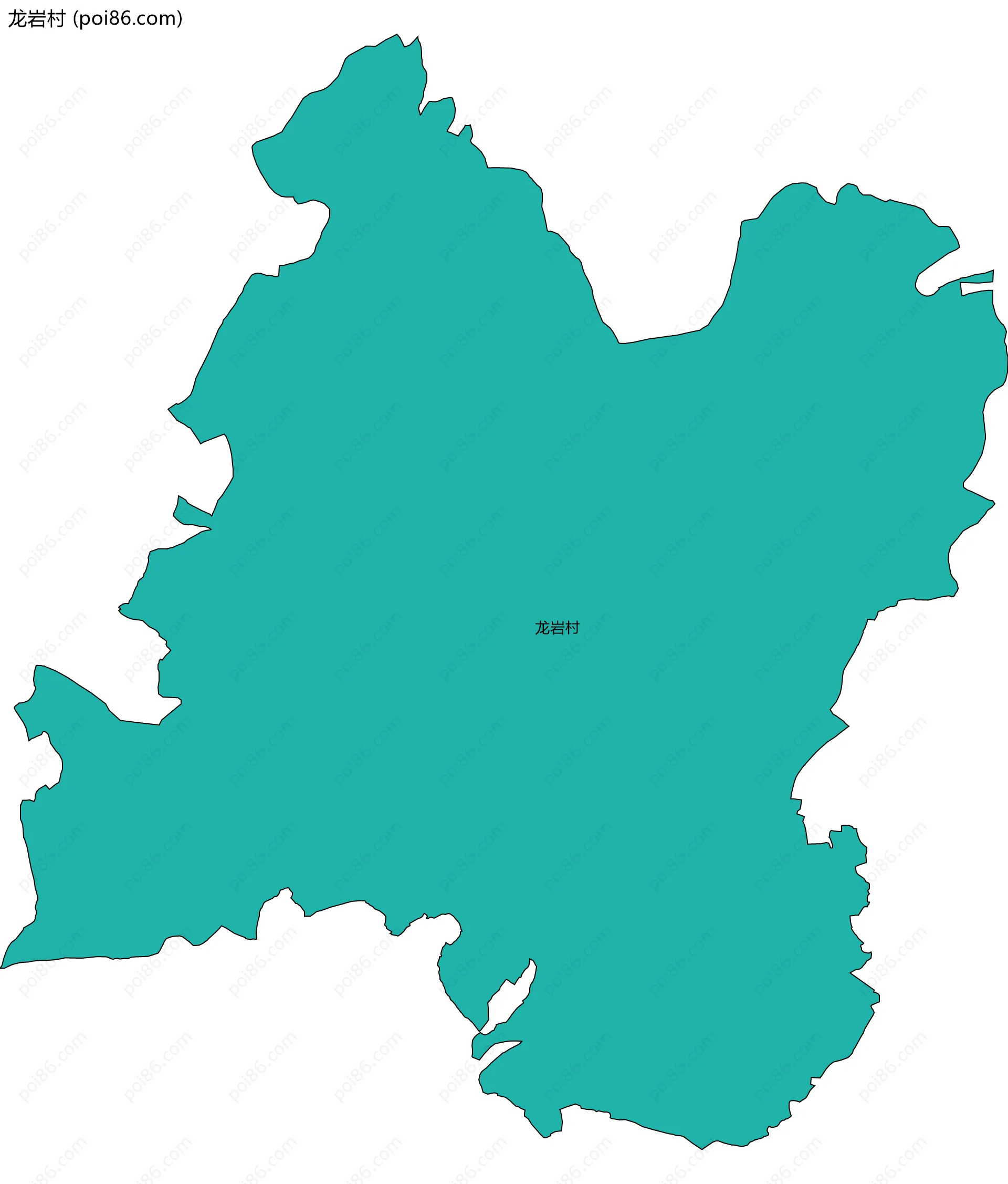 龙岩村边界地图