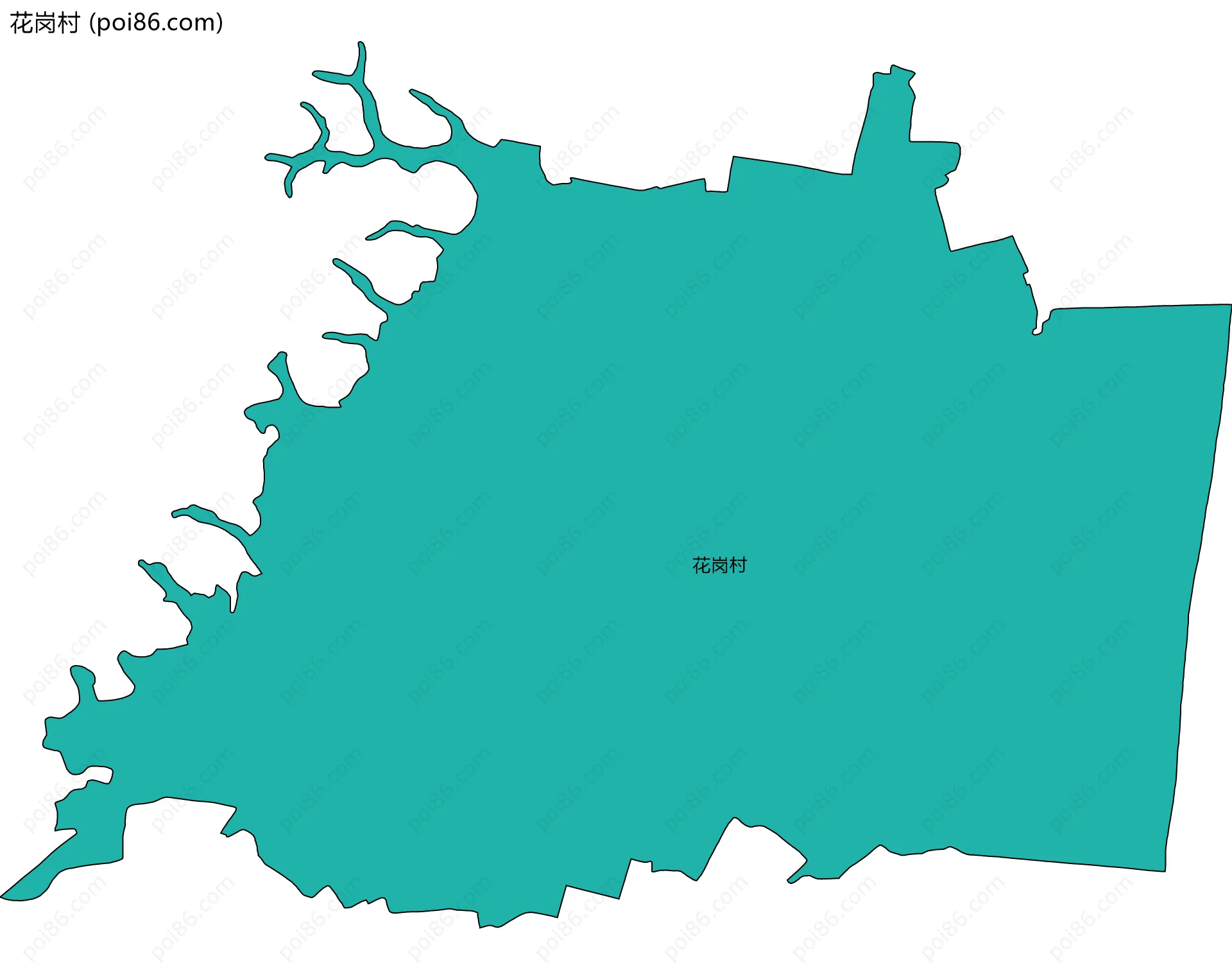 花岗村边界地图