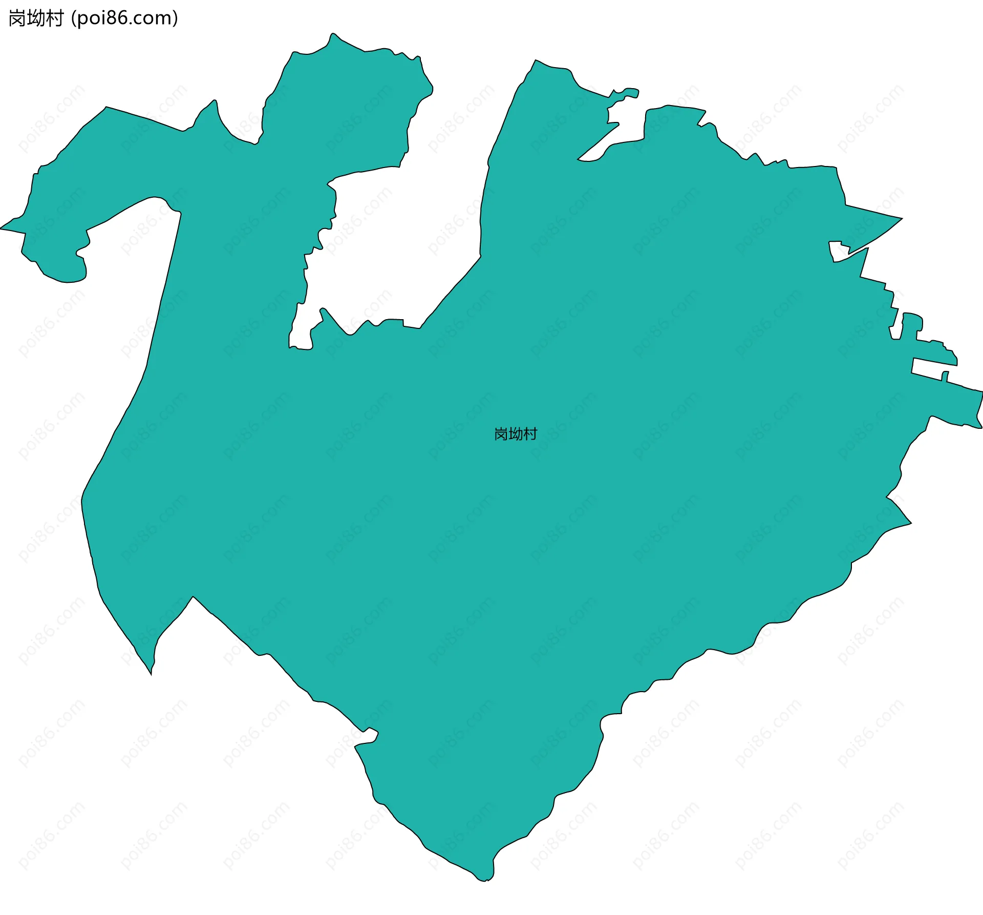 岗坳村边界地图