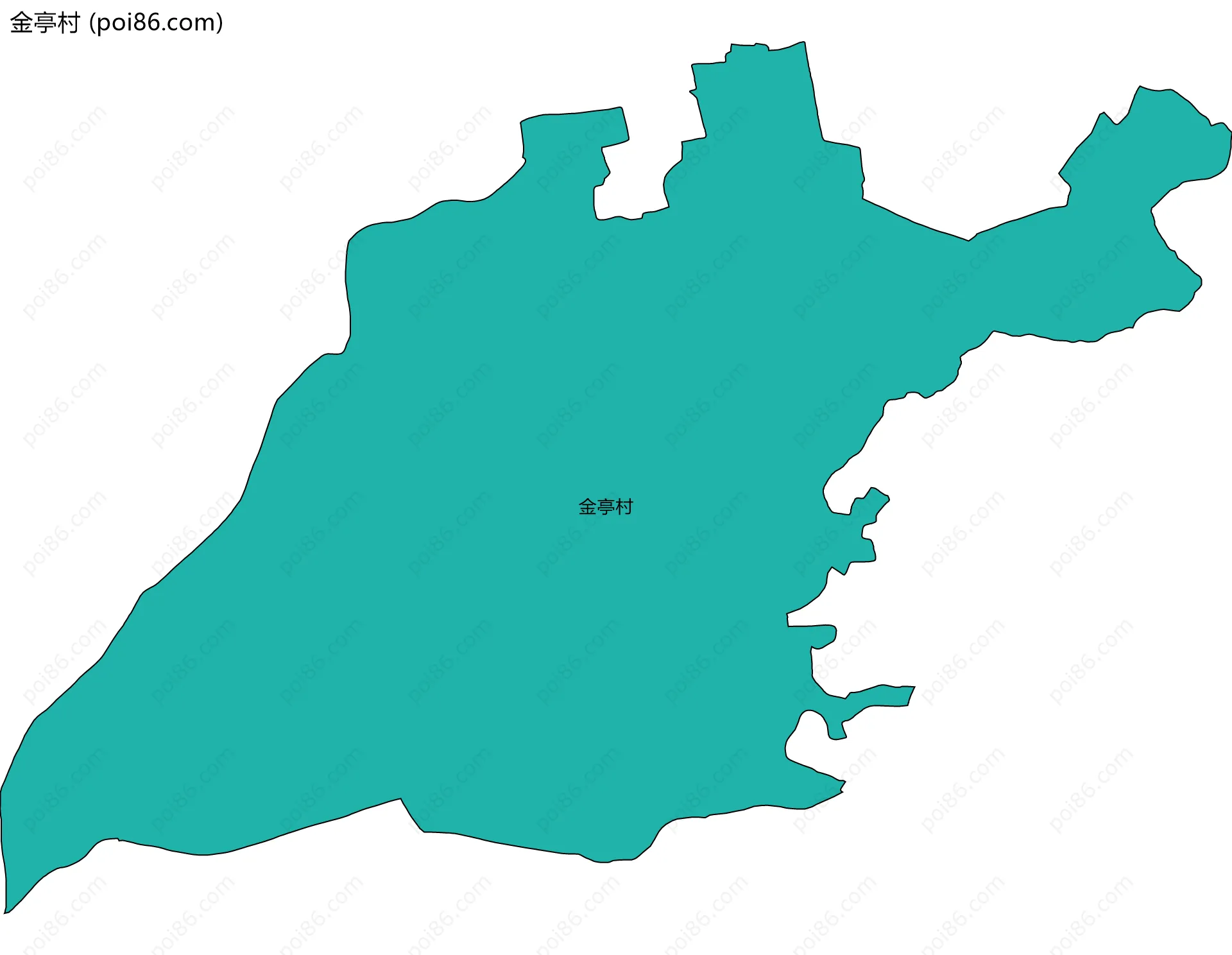 金亭村边界地图