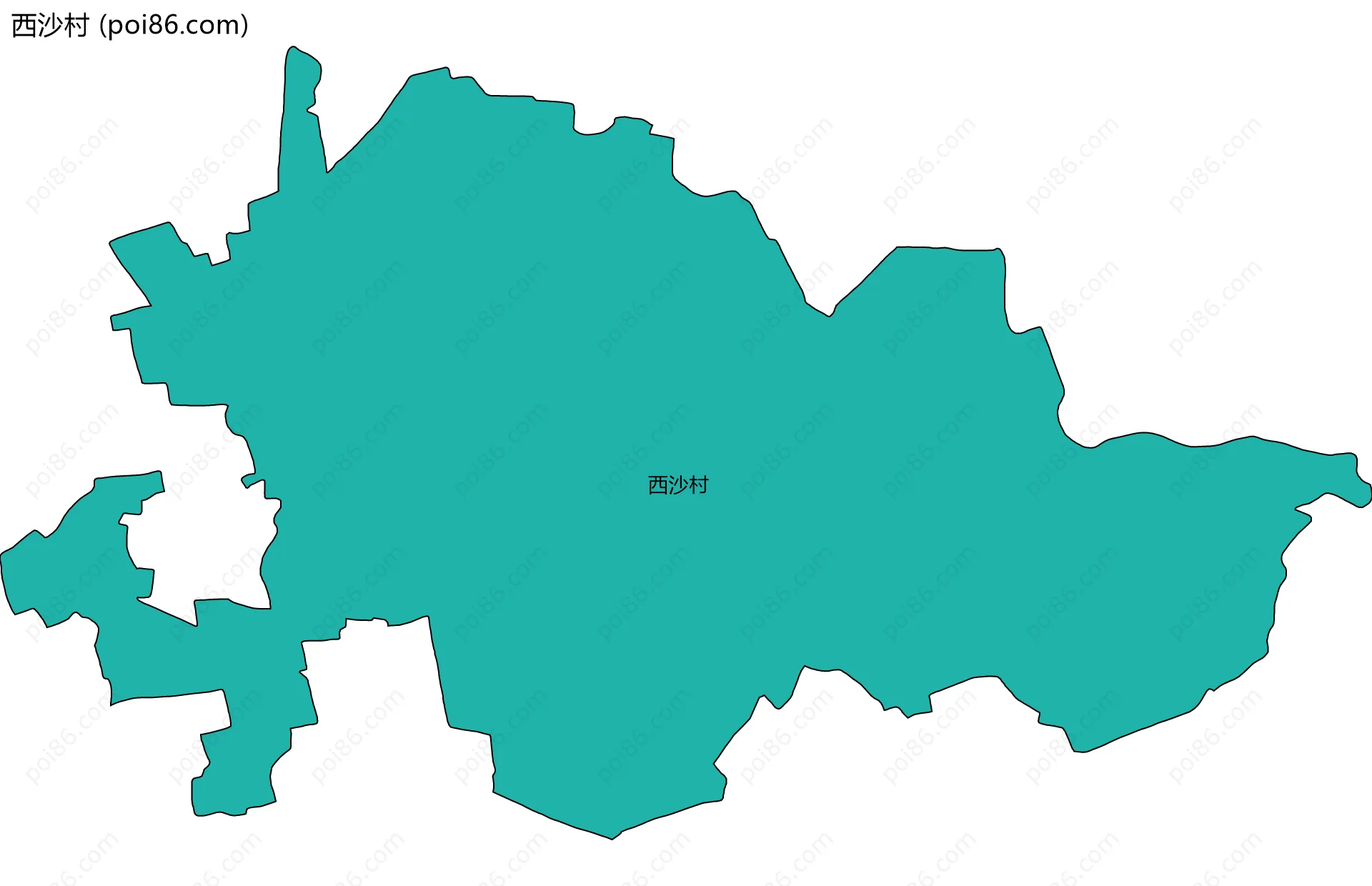 西沙村边界地图