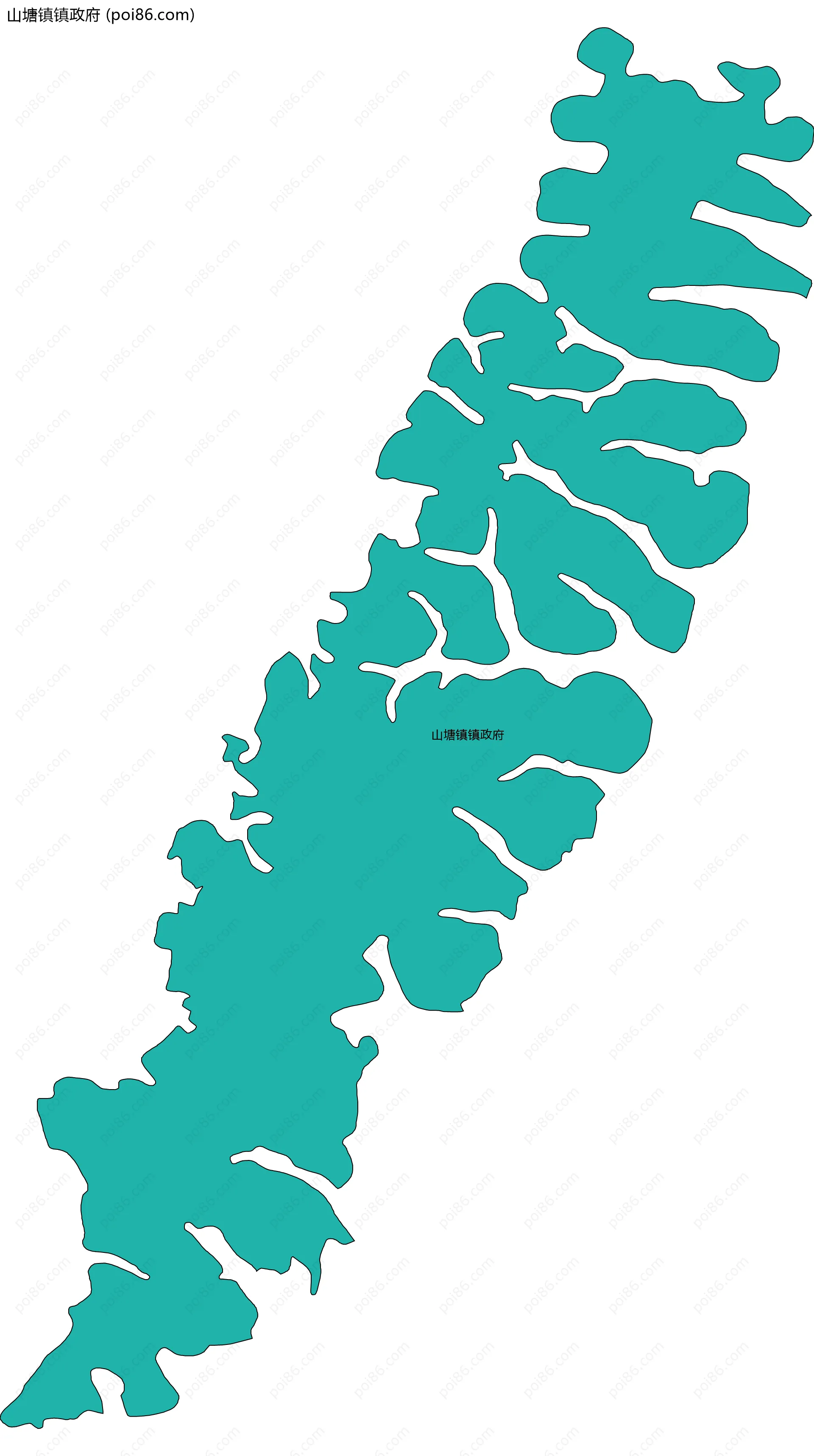 山塘镇镇政府边界地图