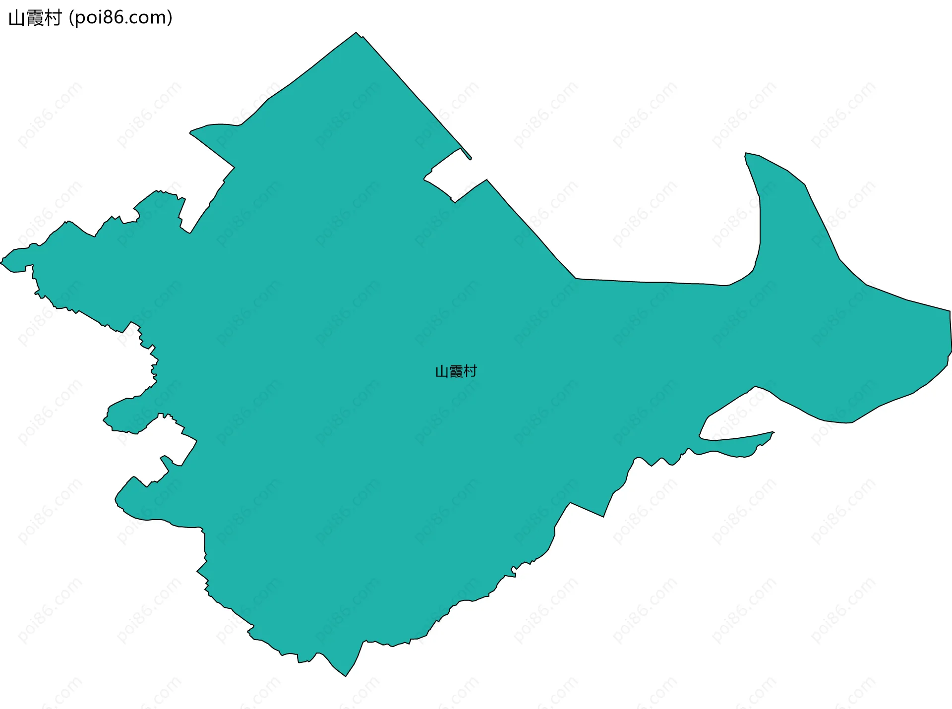 山霞村边界地图