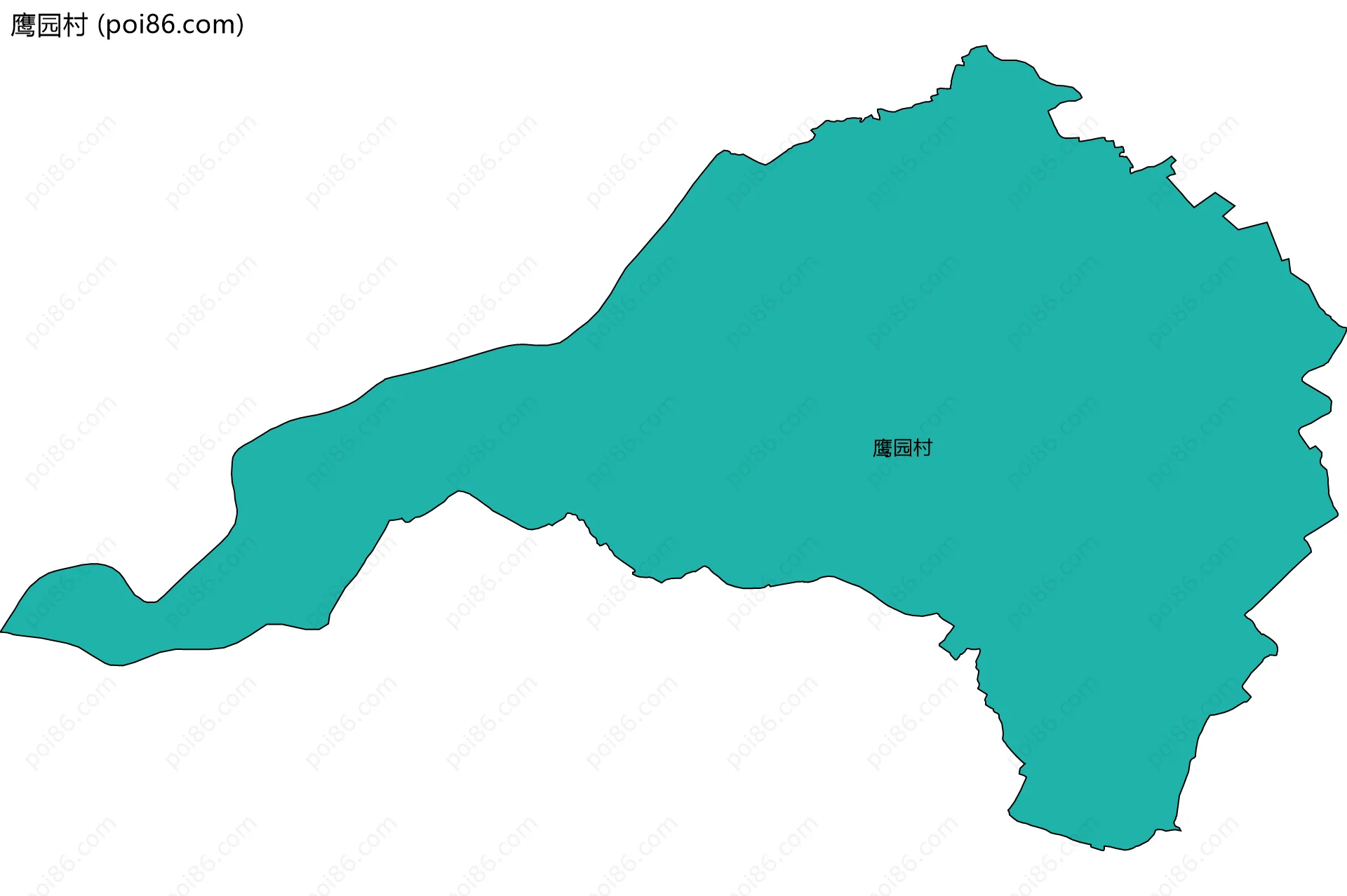 鹰园村边界地图
