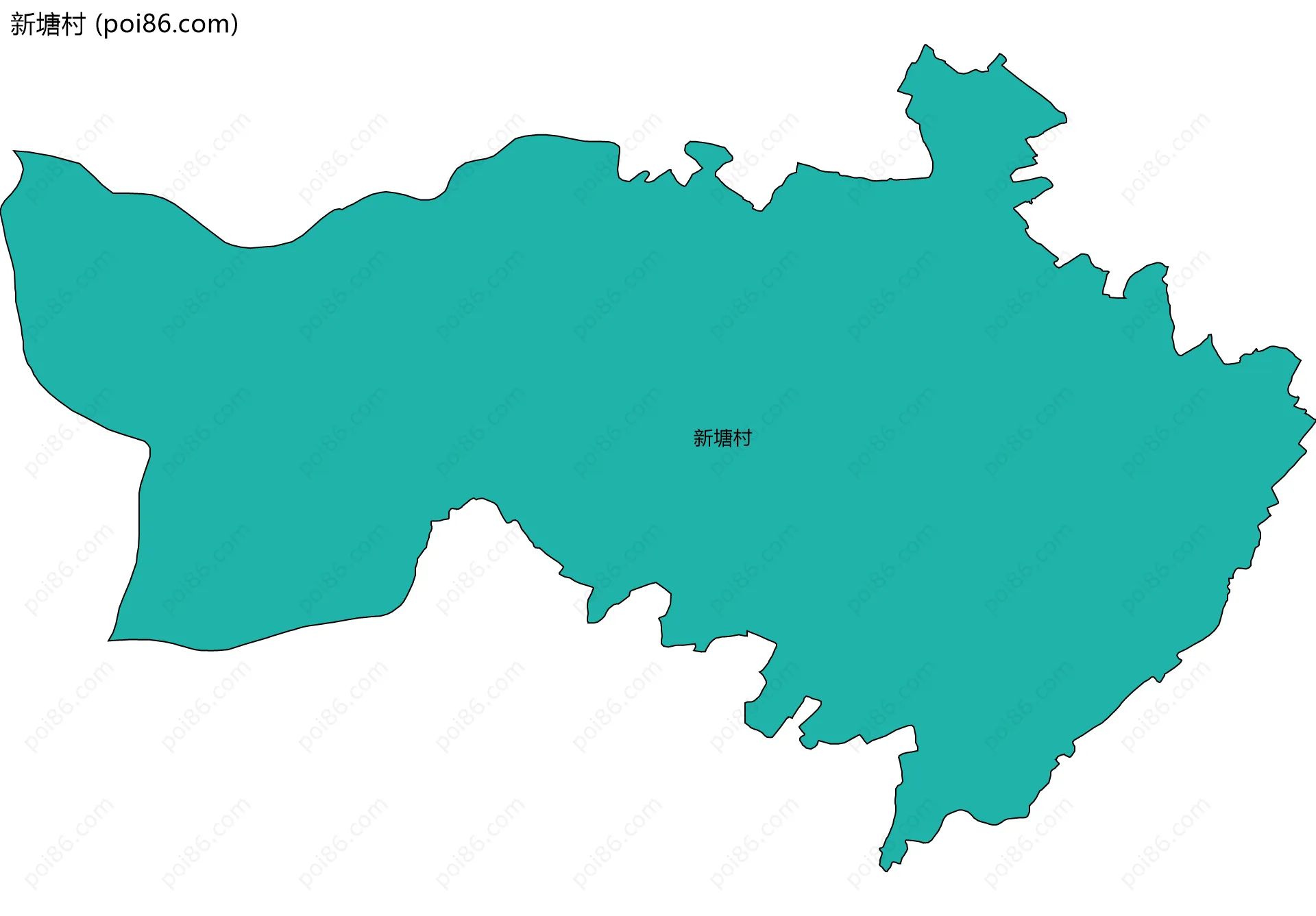 新塘村边界地图
