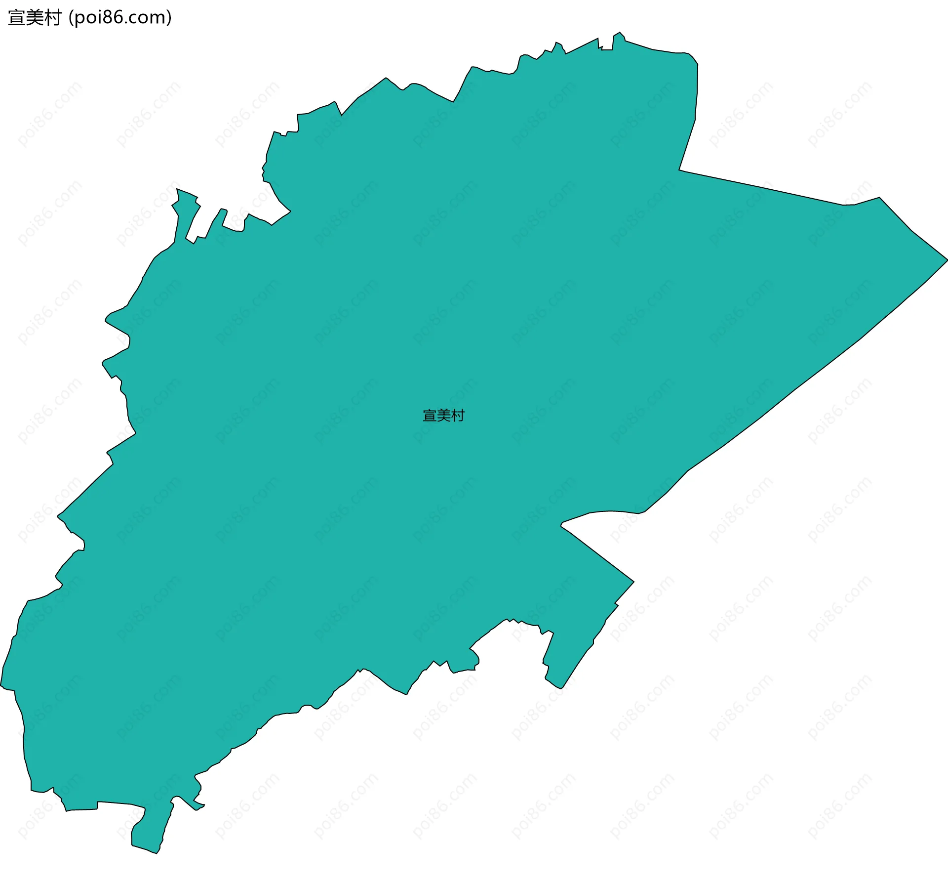 宣美村边界地图