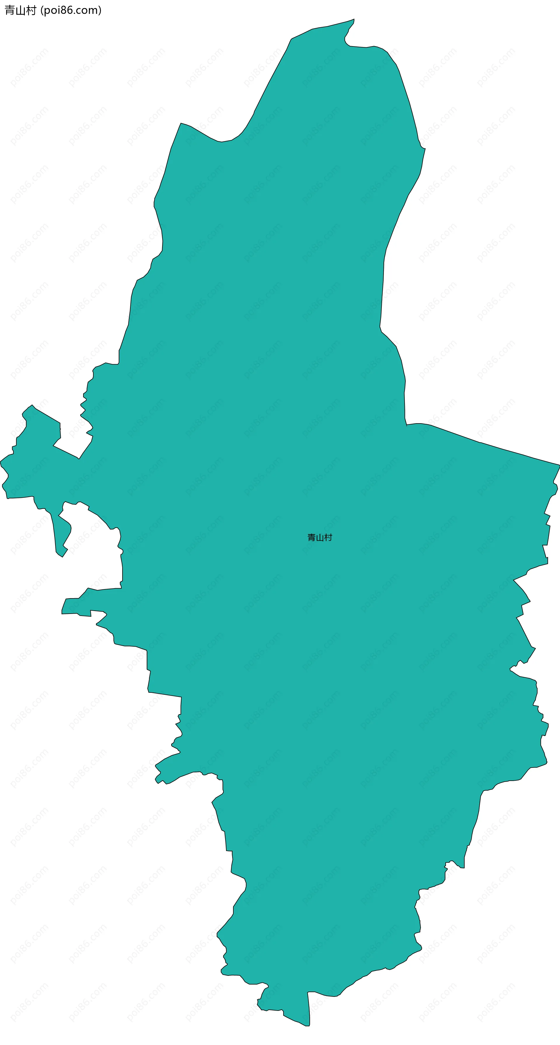 青山村边界地图