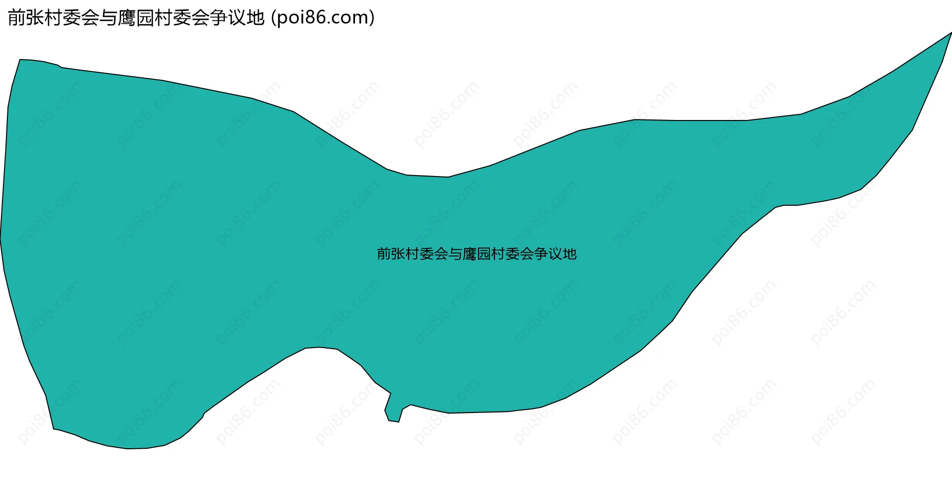 前张村委会与鹰园村委会争议地边界地图