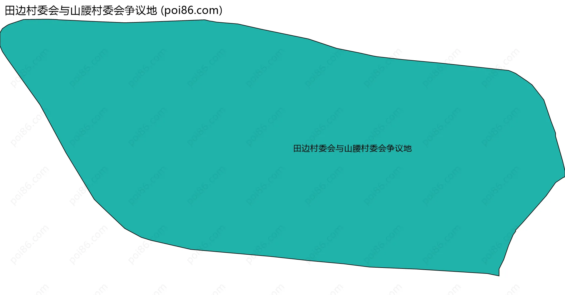 田边村委会与山腰村委会争议地边界地图