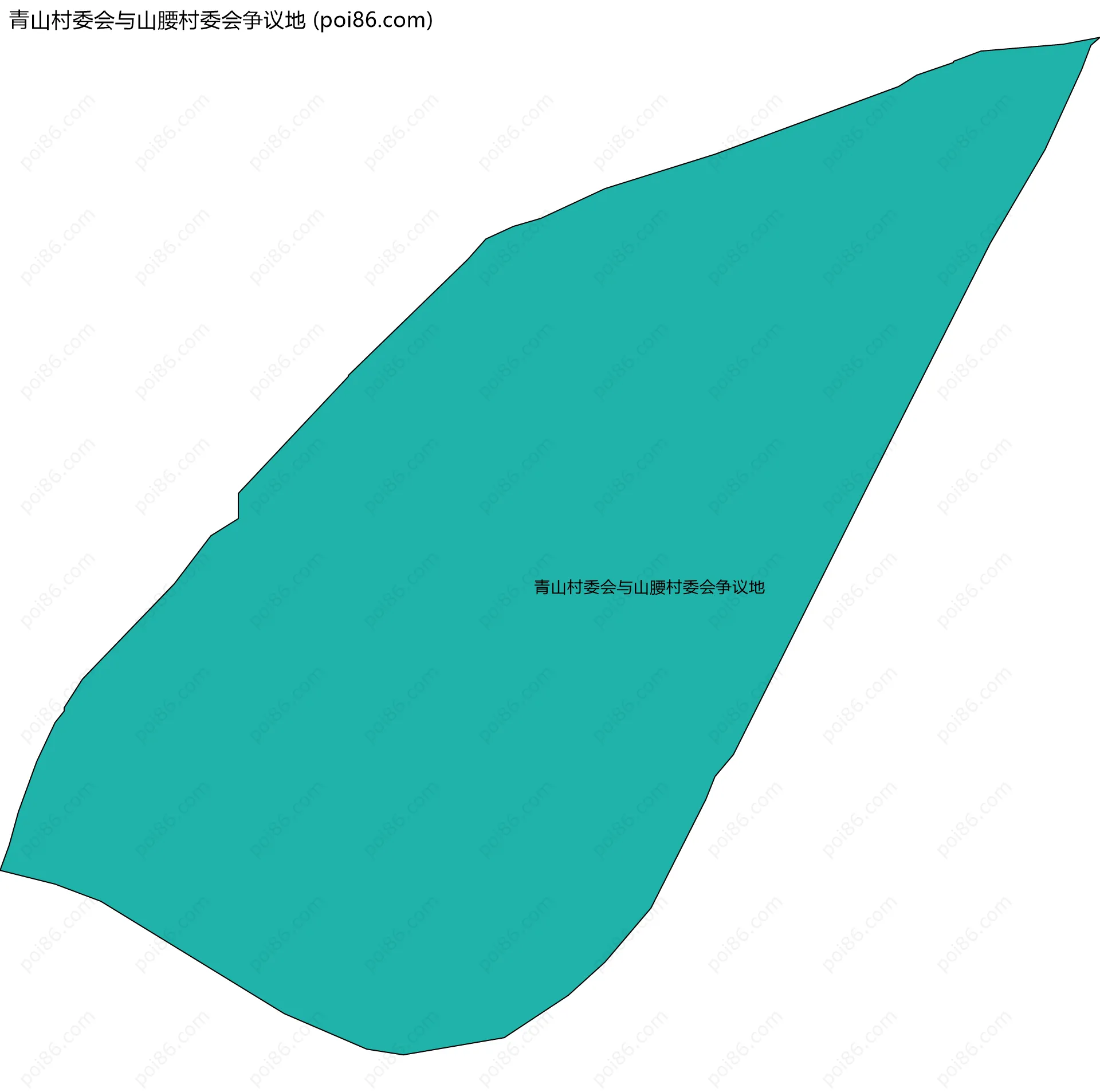 青山村委会与山腰村委会争议地边界地图