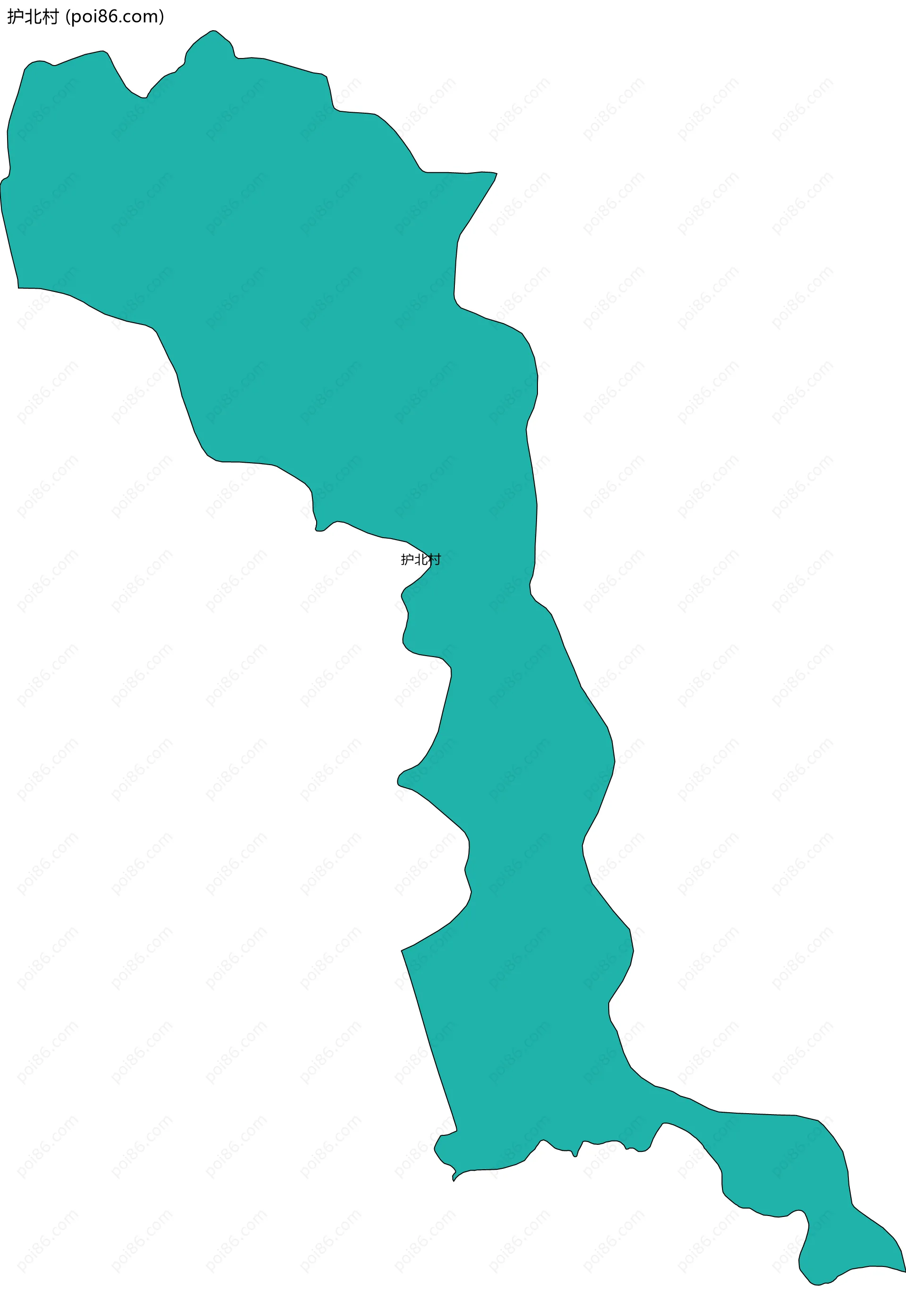 护北村边界地图