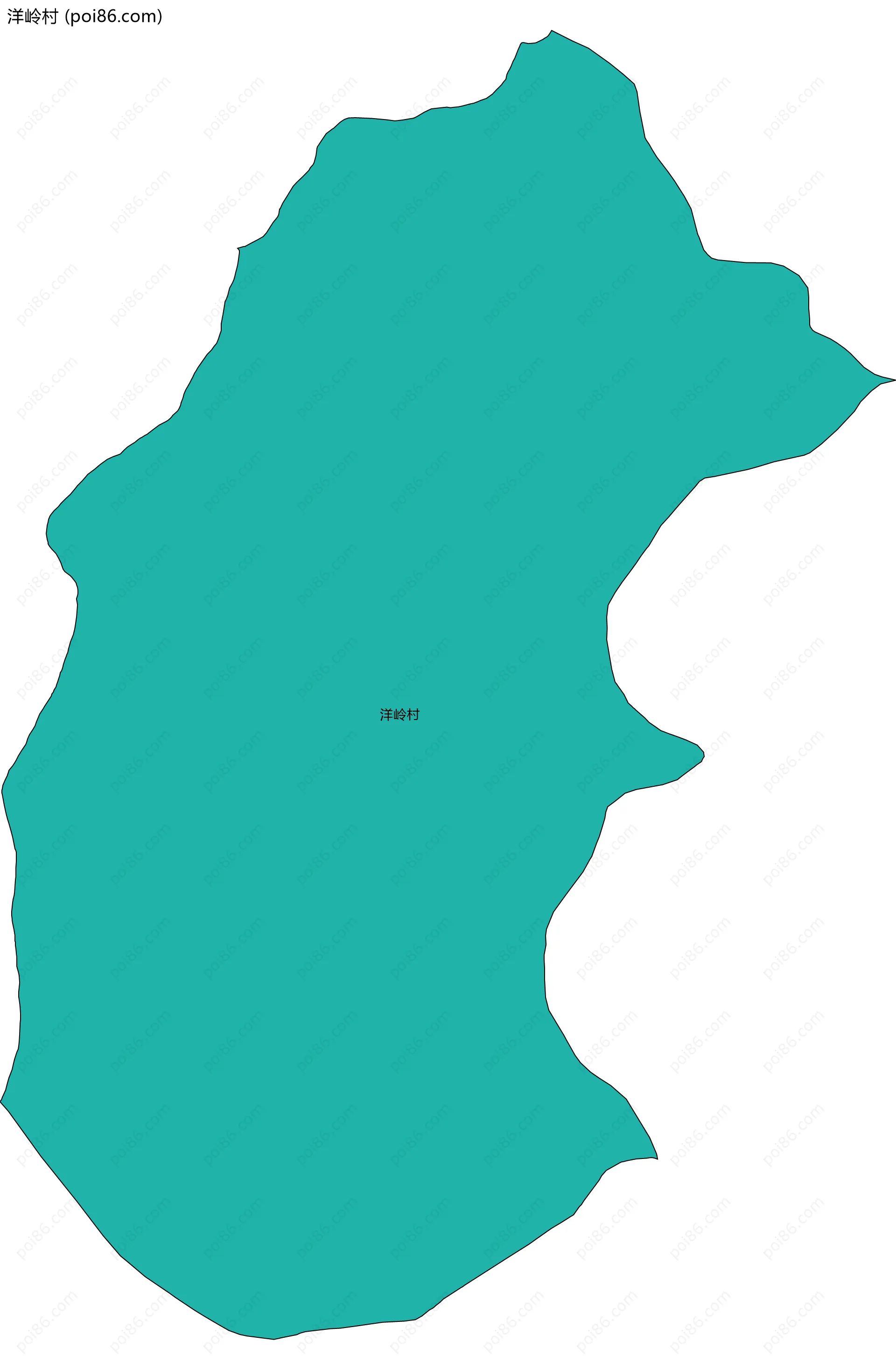 洋岭村边界地图