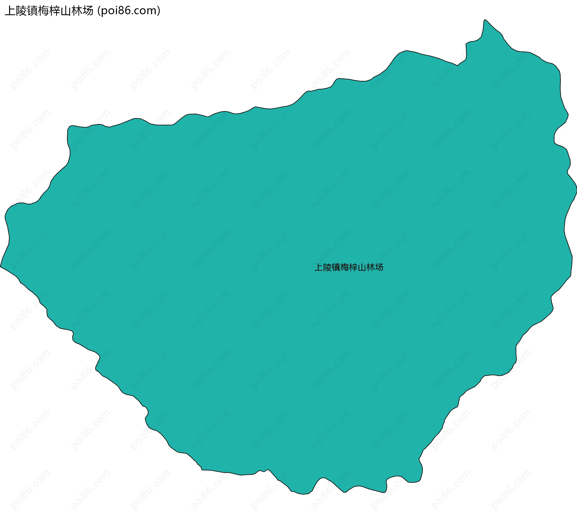 上陵镇梅梓山林场边界地图