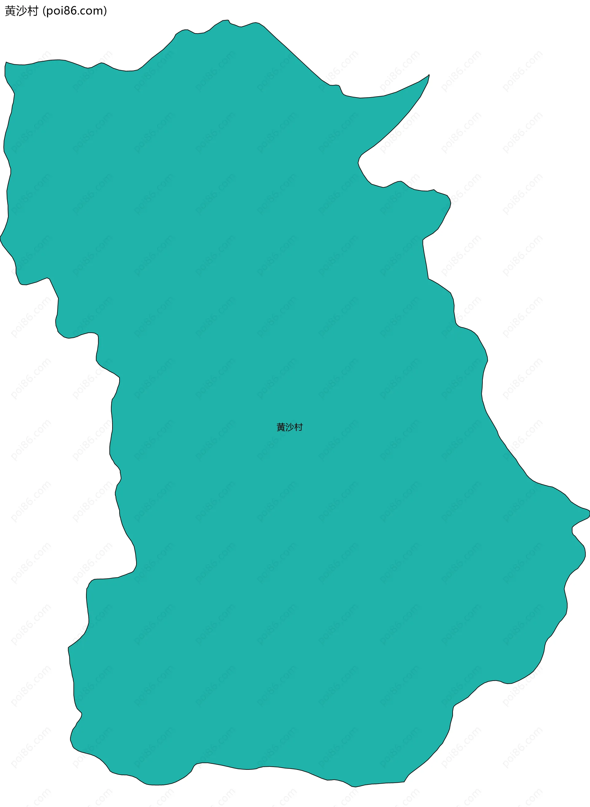 黄沙村边界地图