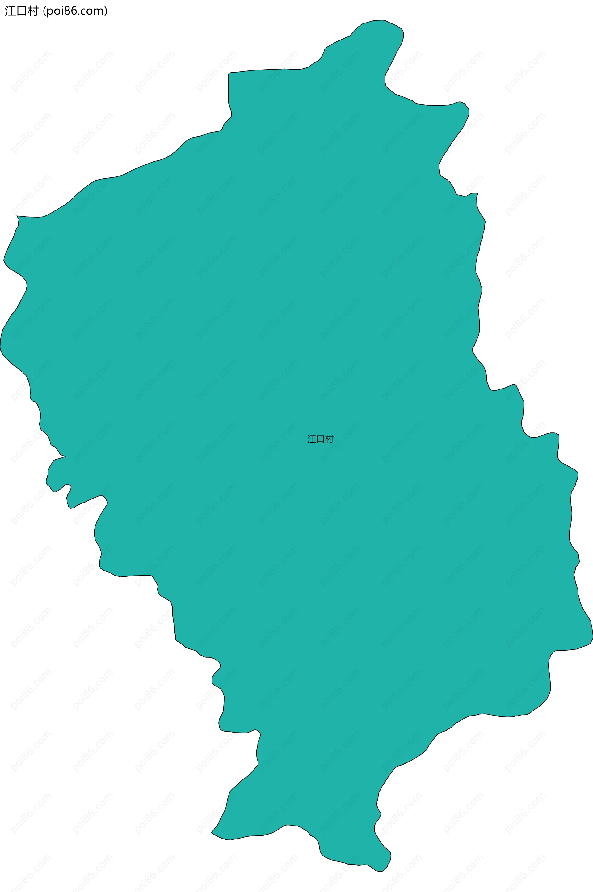 江口村边界地图
